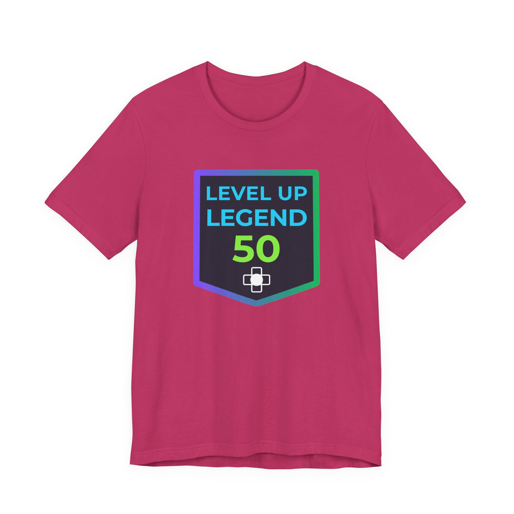 🔥 Level 50 Legend Shirt • Front + Back Design • 50th Birthday Gamer Gift • Retro Gaming Tee • Achievement Badge Design • Milestone Birthday