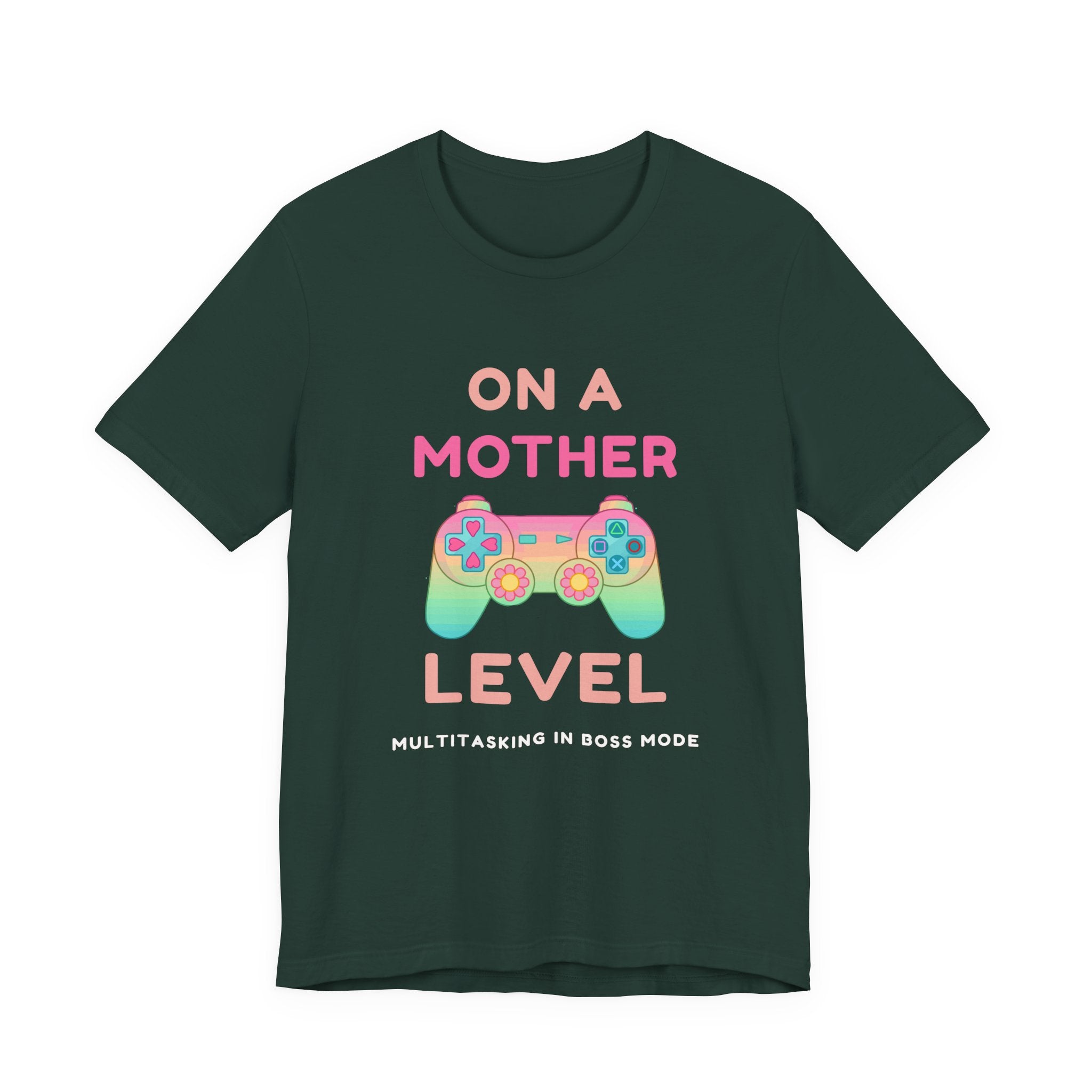 On a Mother Level – Multitasking in Boss Mode Gamer Mom Shirt (Front & Back Print)