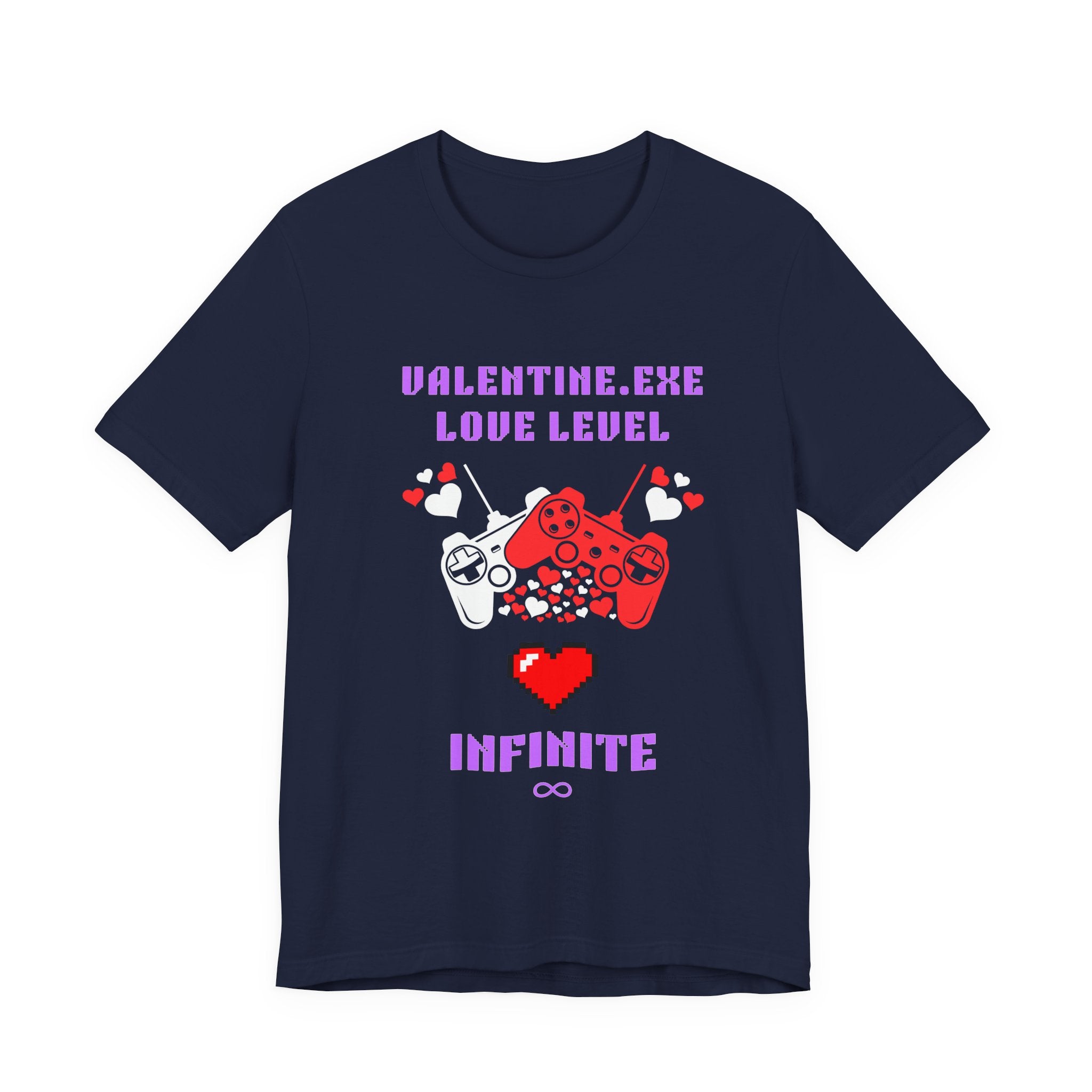Valentine Exe Love Level Infinite Shirt | Funny Gamer Valentines Day Gift | Unique Gift for Him Her | Retro Gaming Tee | Romance Gift