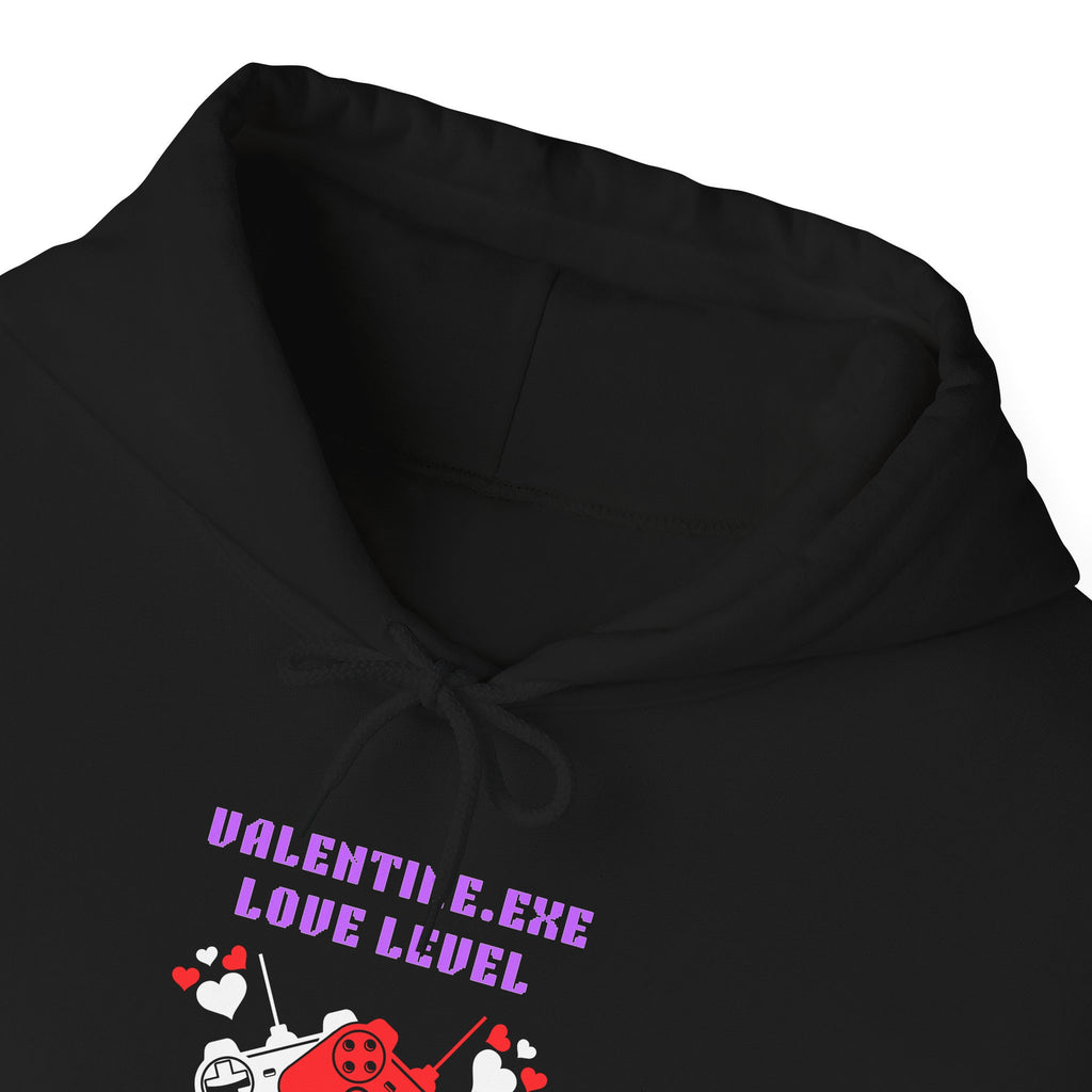 Valentine Exe Love Level Infinite Hoodie | Funny Gamer Valentines Day Gift | Unique Gift for Him Her | Retro Gaming Sweatshirt | Romance Gift