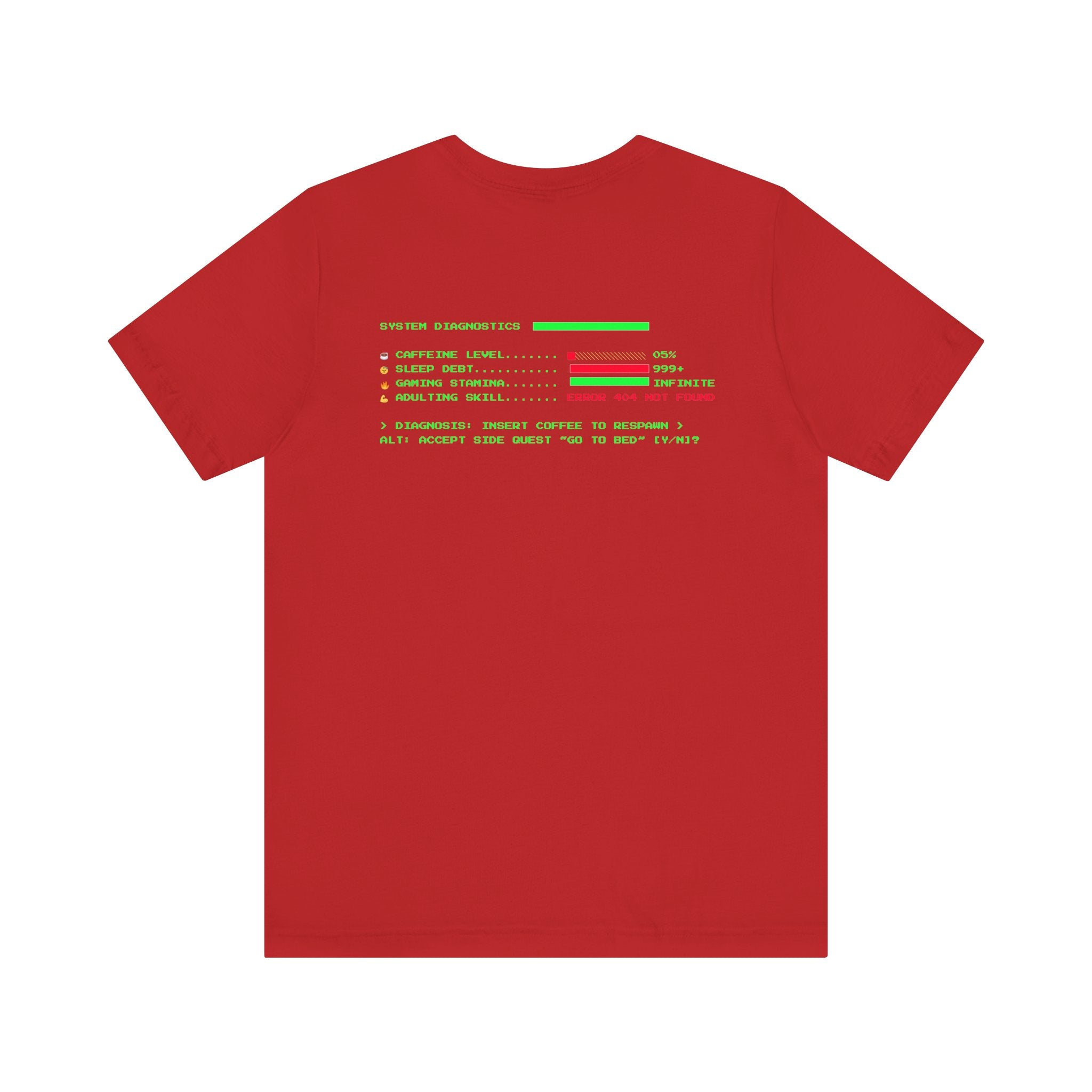 🔥 Low Energy Gamer Shirt • Caffeine Required to Respawn • Funny Coffee Addict Tee • System Critical T-Shirt • Gamer & Coffee Lover Gift