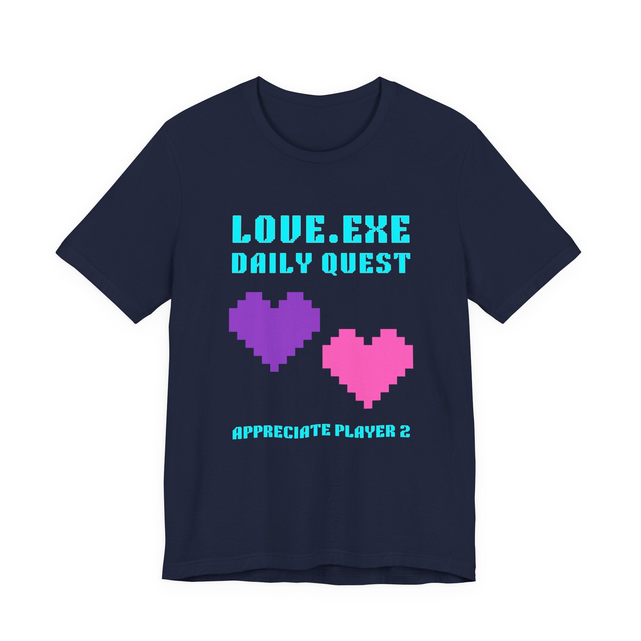 Love Exe Daily Quest Appreciate Player 2 Shirt | Funny Gamer Couple Gift | Anniversary Gift for Him Her | Gaming Relationship Tee | Romance