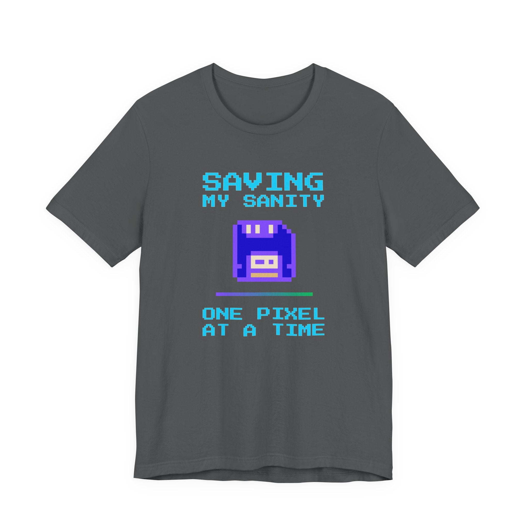 🔥 Saving My Sanity Shirt | Front + Back Design | Gamer Mental Health Tee | Retro Floppy Disk Gaming Humor
