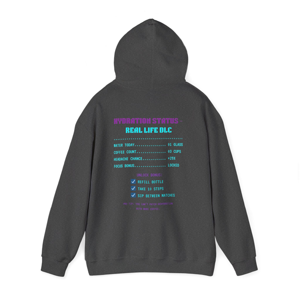 💧 HUMAN.EXE NEEDS WATER Hoodie • Hydration Quest Gamer Hoodie • Cozy Retro Gamer Sweatshirt • Funny 80s 90s Gaming Gift