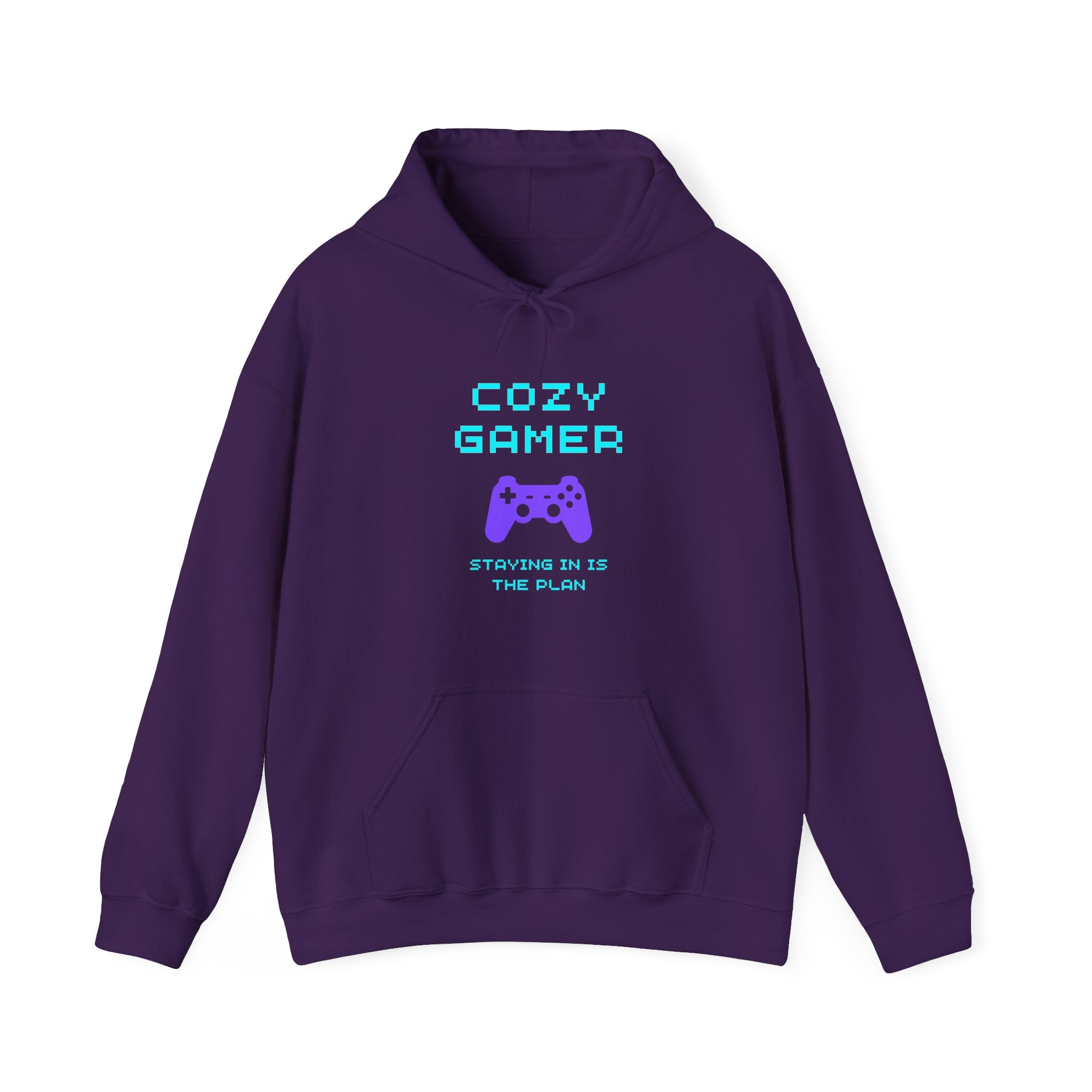 Cozy Gamer Hoodie – Staying In Is the Plan Retro Gamer Sweatshirt (Front & Back Print)