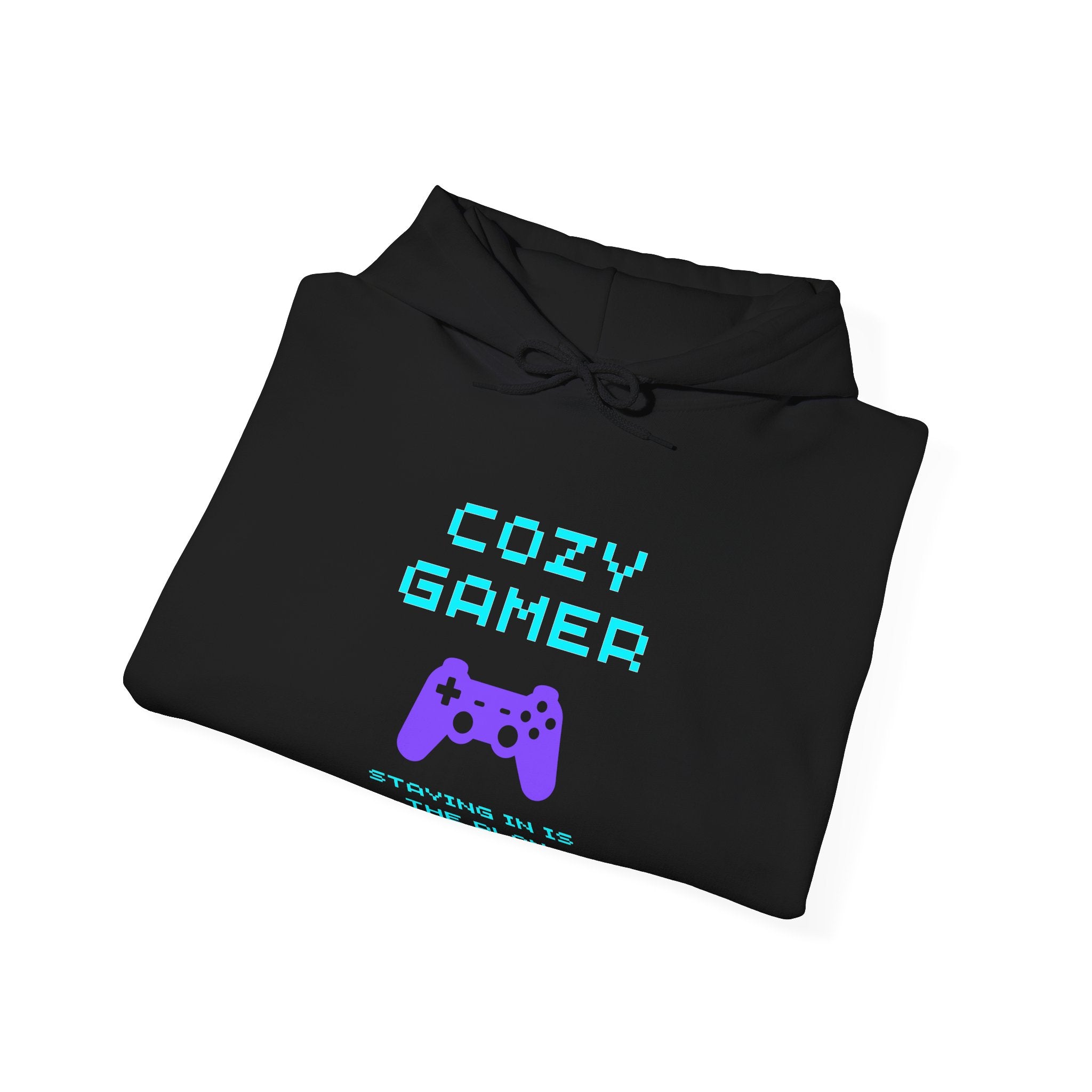Cozy Gamer Hoodie – Staying In Is the Plan Retro Gamer Sweatshirt (Front & Back Print)