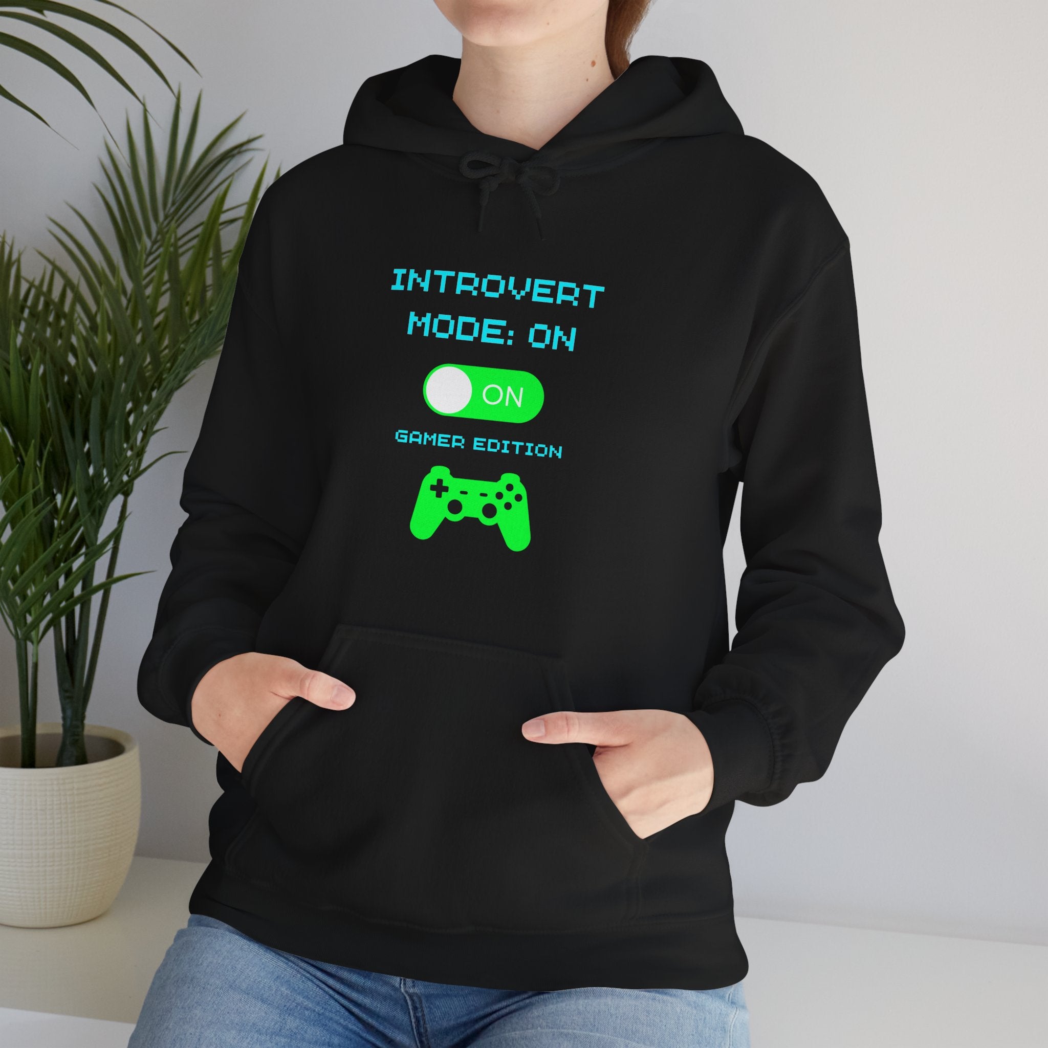 Introvert Mode: On – Gamer Edition Hoodie (Front & Back Print Introvert Gamer Sweatshirt)
