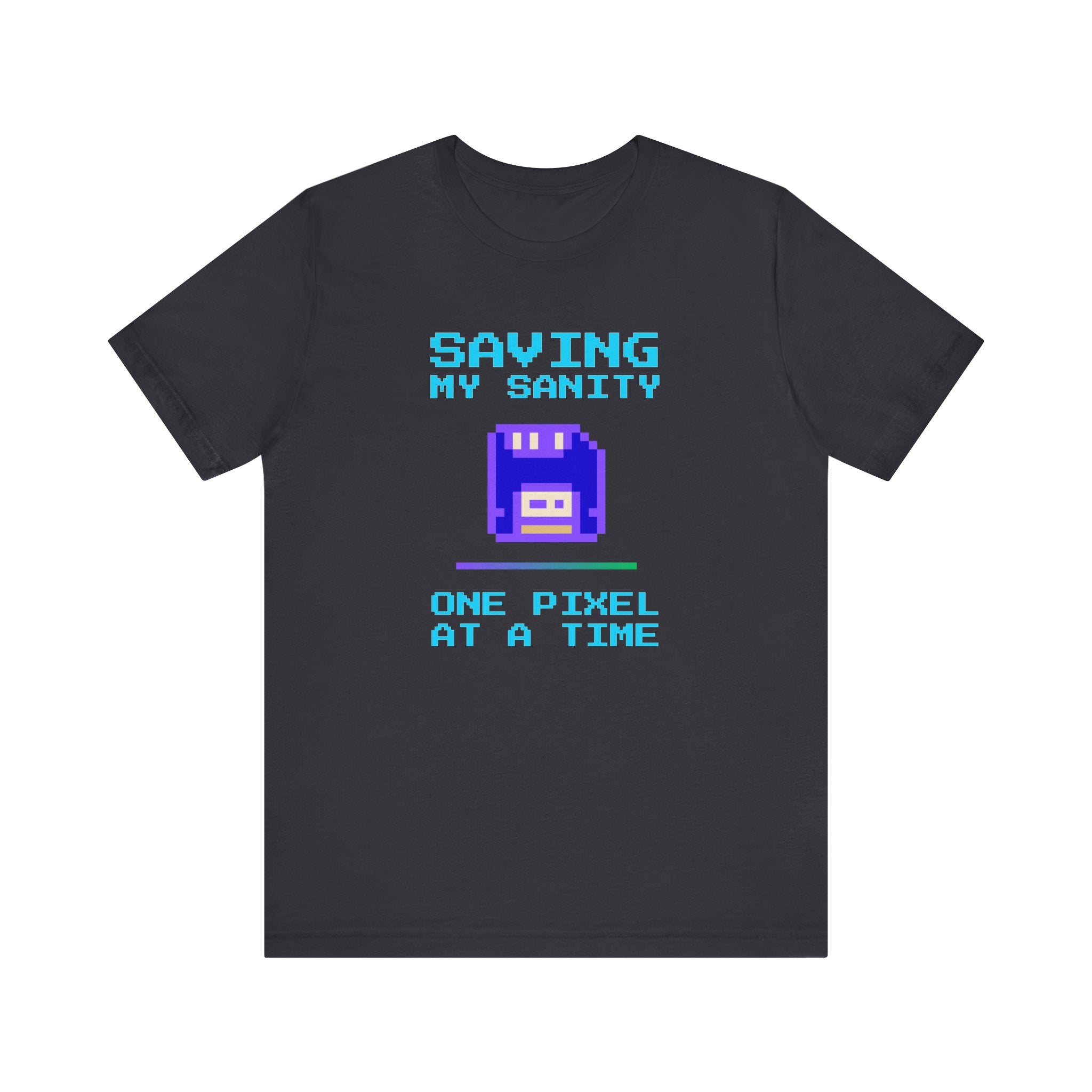🔥 Saving My Sanity Shirt | Front + Back Design | Gamer Mental Health Tee | Retro Floppy Disk Gaming Humor