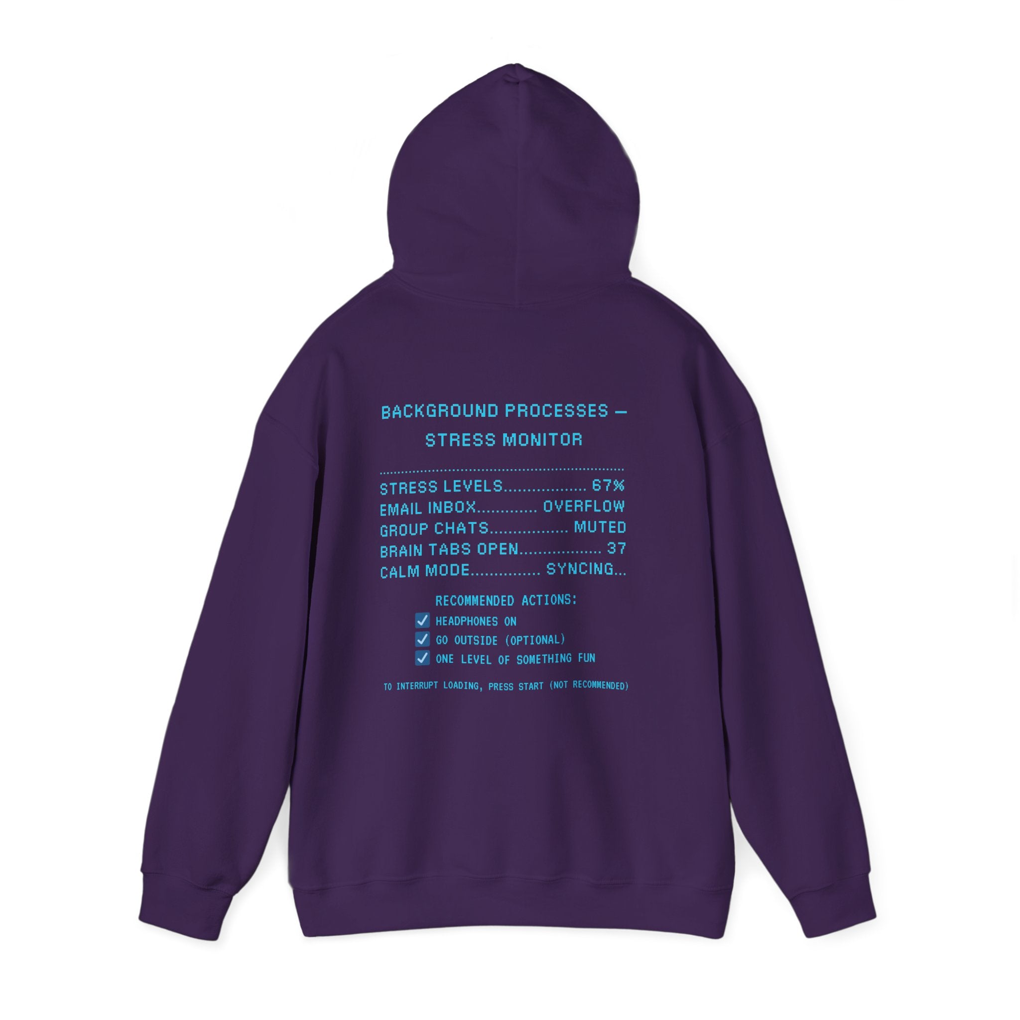 🧠 SYSTEM STILL LOADING Hoodie • Please Don’t Unplug Me Gamer Hoodie • Retro Pixel Stress Monitor Sweatshirt • Cozy 80s 90s Gamer Gift