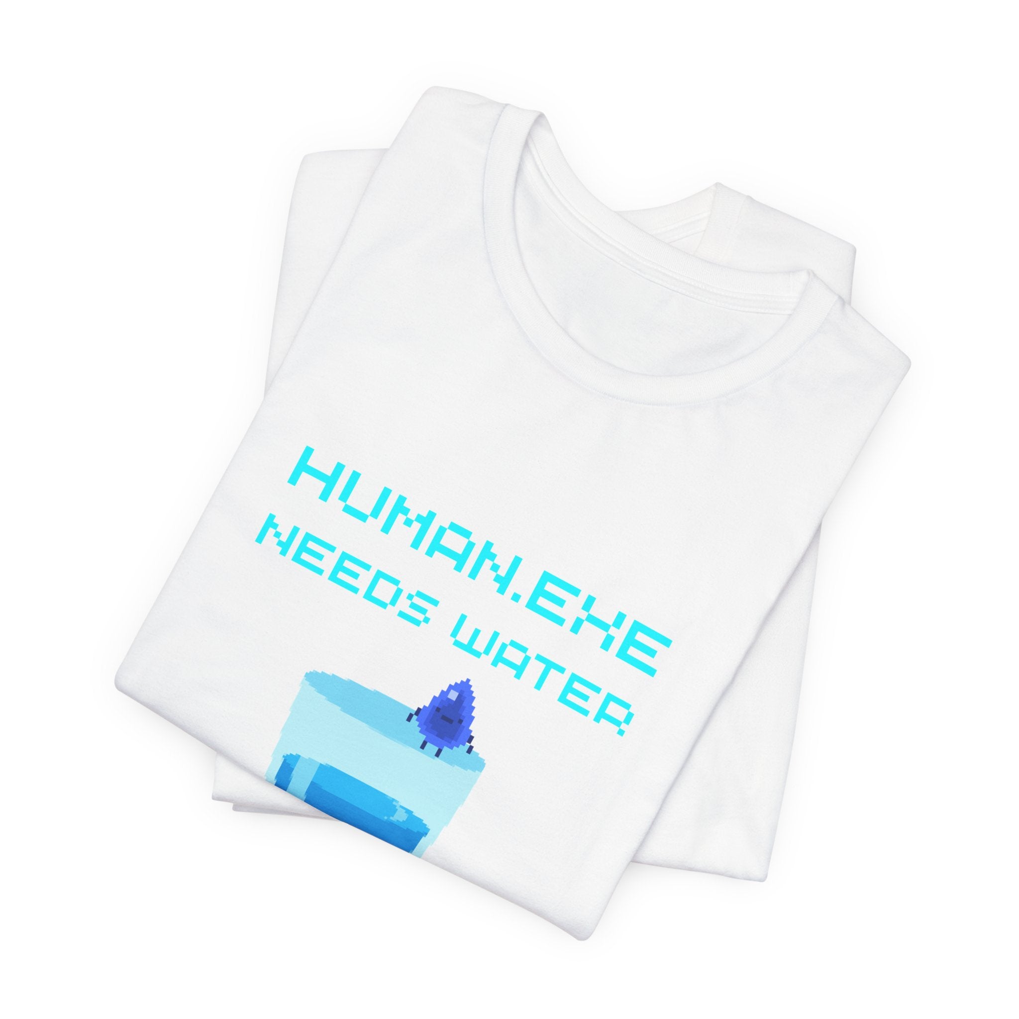 💧 HUMAN.EXE NEEDS WATER Shirt • Hydration Quest Gamer Tee • Retro 80s 90s Video Game T-Shirt • Funny Introvert Gift for Gamers