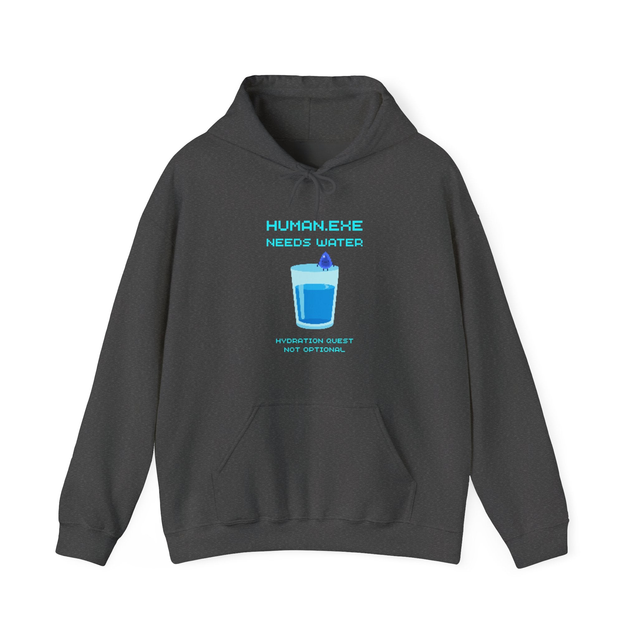 💧 HUMAN.EXE NEEDS WATER Hoodie • Hydration Quest Gamer Hoodie • Cozy Retro Gamer Sweatshirt • Funny 80s 90s Gaming Gift