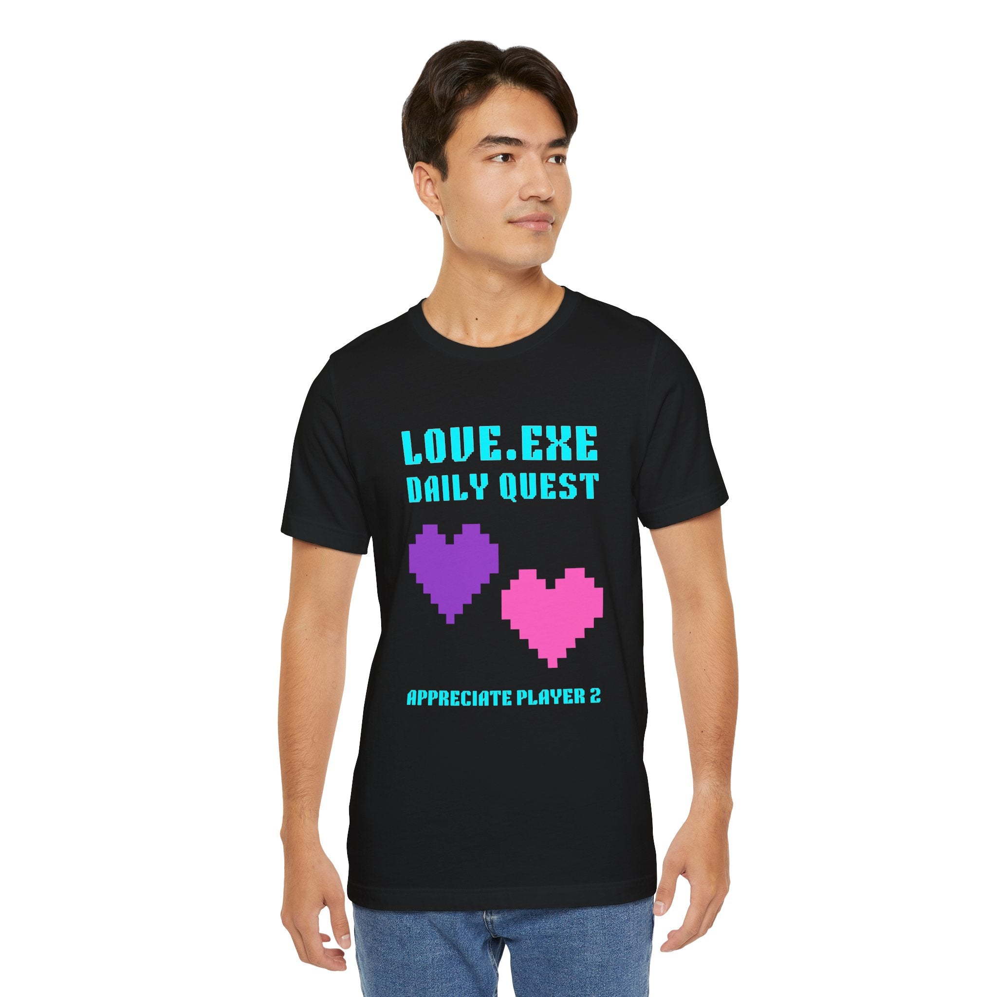 Love Exe Daily Quest Appreciate Player 2 Shirt | Funny Gamer Couple Gift | Anniversary Gift for Him Her | Gaming Relationship Tee | Romance