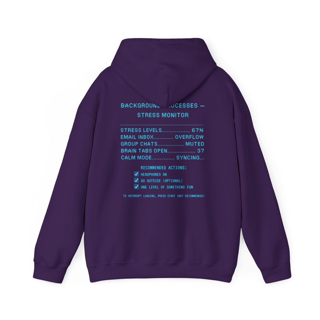 🧠 SYSTEM STILL LOADING Hoodie • Please Don’t Unplug Me Gamer Hoodie • Retro Pixel Stress Monitor Sweatshirt • Cozy 80s 90s Gamer Gift