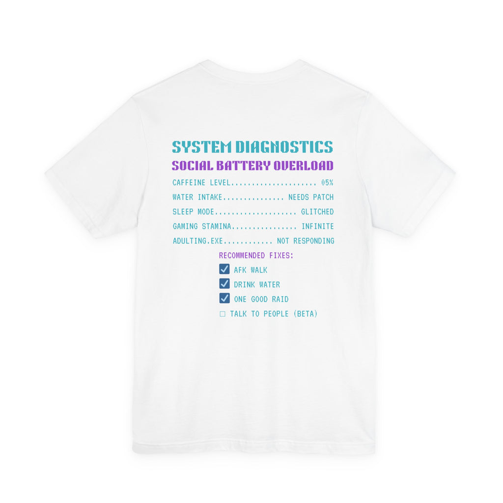💧 HUMAN.EXE NEEDS WATER Shirt • Hydration Quest Gamer Tee • Retro 80s 90s Video Game T-Shirt • Funny Introvert Gift for Gamers