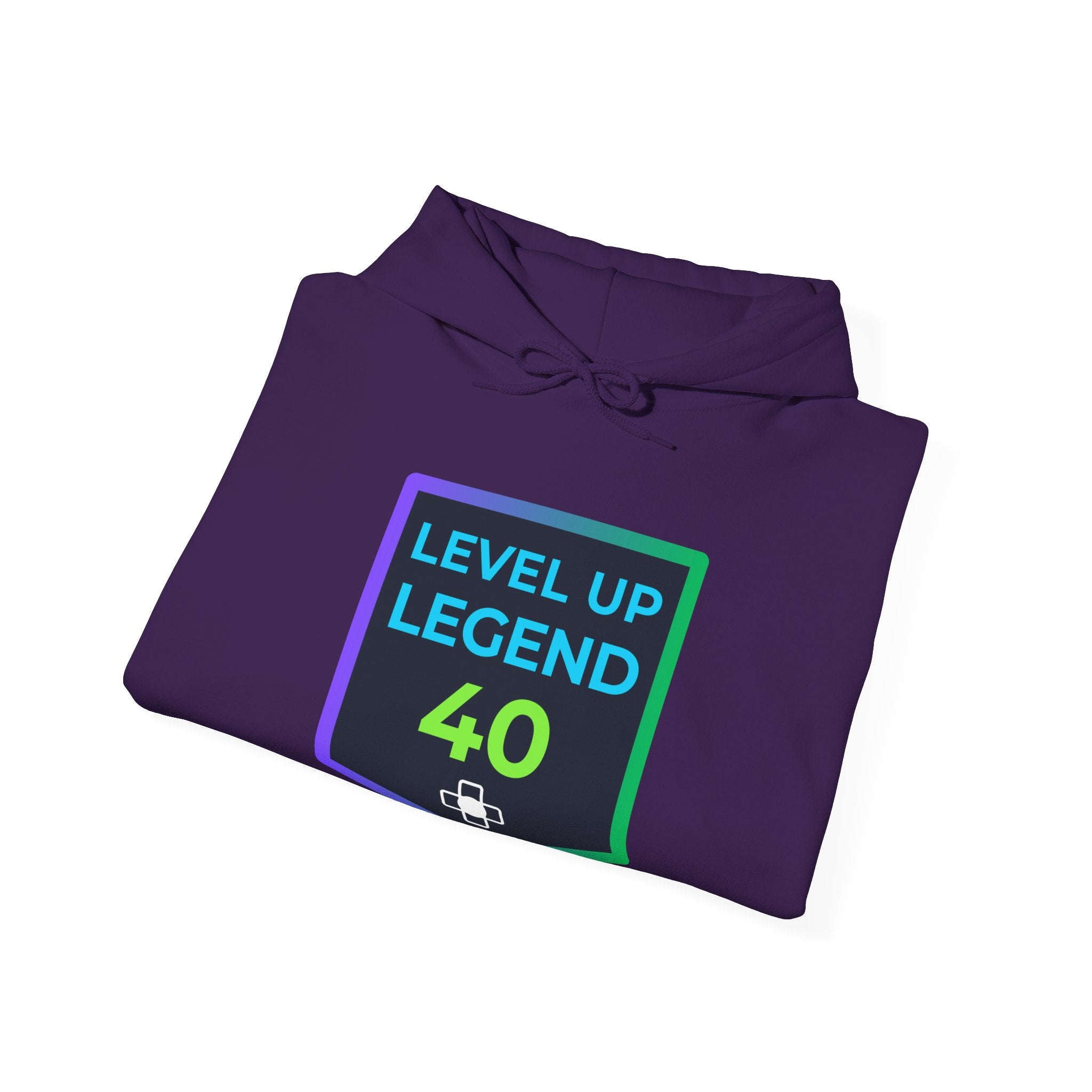 🔥 Level 40 Legend Hoodie • Retro Gamer 40th Birthday Gift • Front + Back Design • Arcade Achievement Hoodie