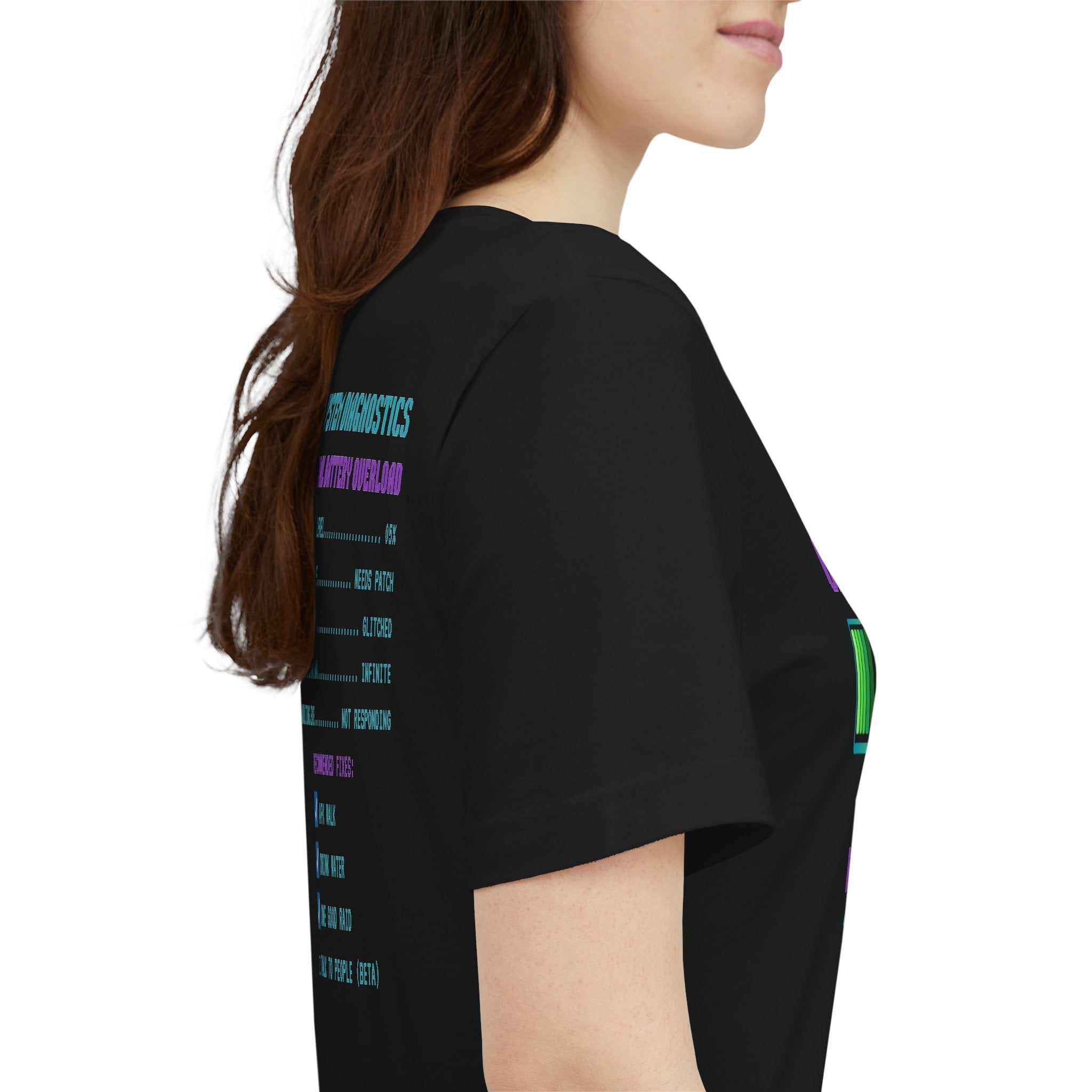 🔋 Social Battery Critical Shirt • Retro Gamer Front + Back Design • Human.exe Gamer Edition • Introvert Gamer Gift • Neon Arcade Tee