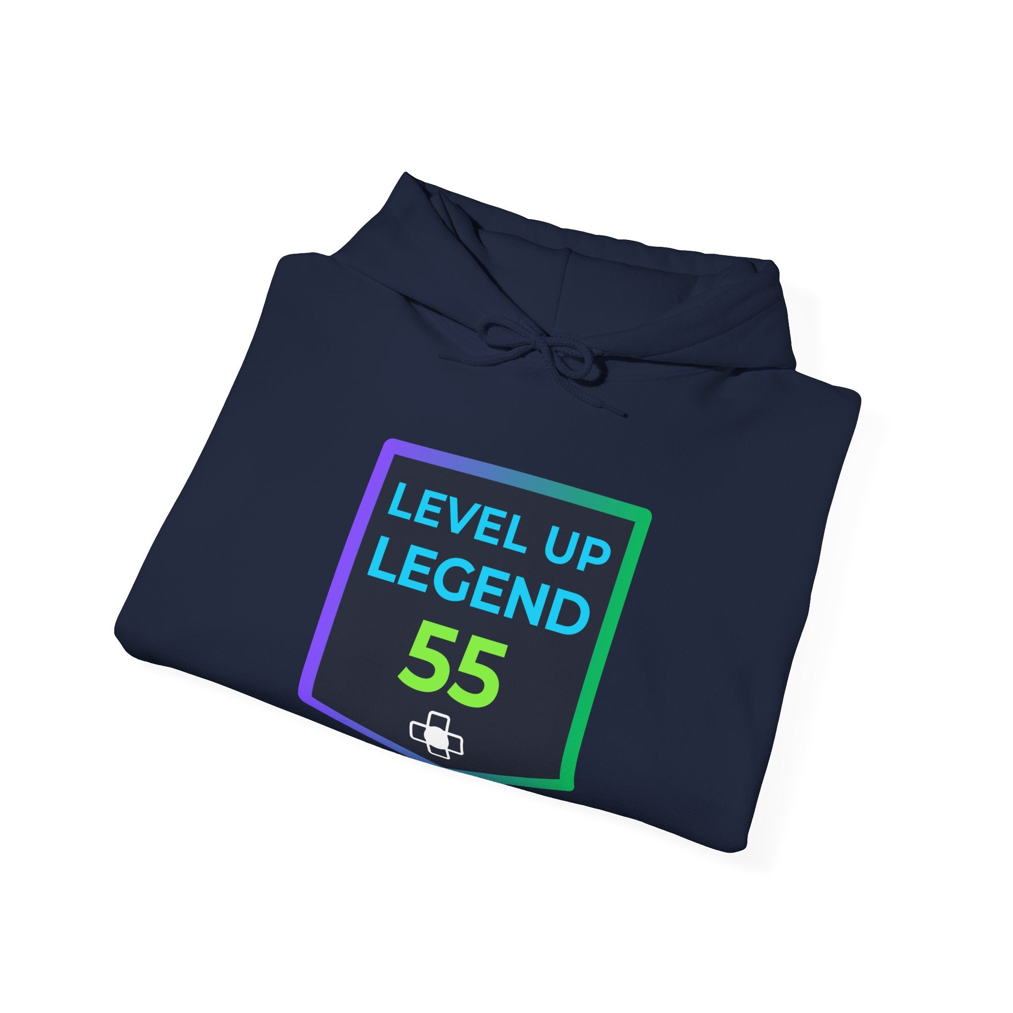 🔥 Level 55 Legend Hoodie • Retro Gamer 55th Birthday Gift • Front + Back Design • Arcade Achievement Hoodie