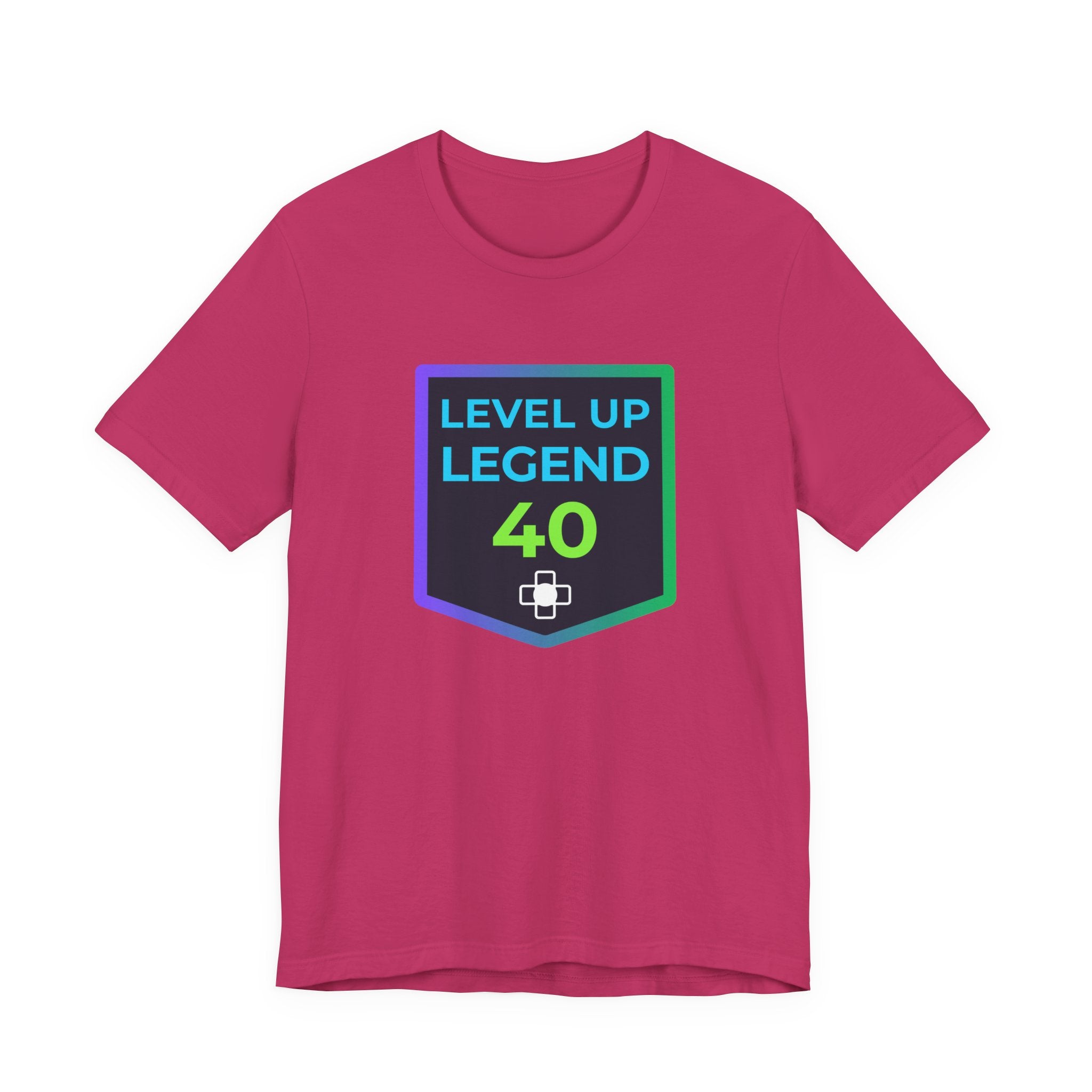 🔥 Level 40 Legend Shirt • Front + Back Design • 40th Birthday Gamer Gift • Retro Gaming Tee • Achievement Badge Design • Milestone Birthday