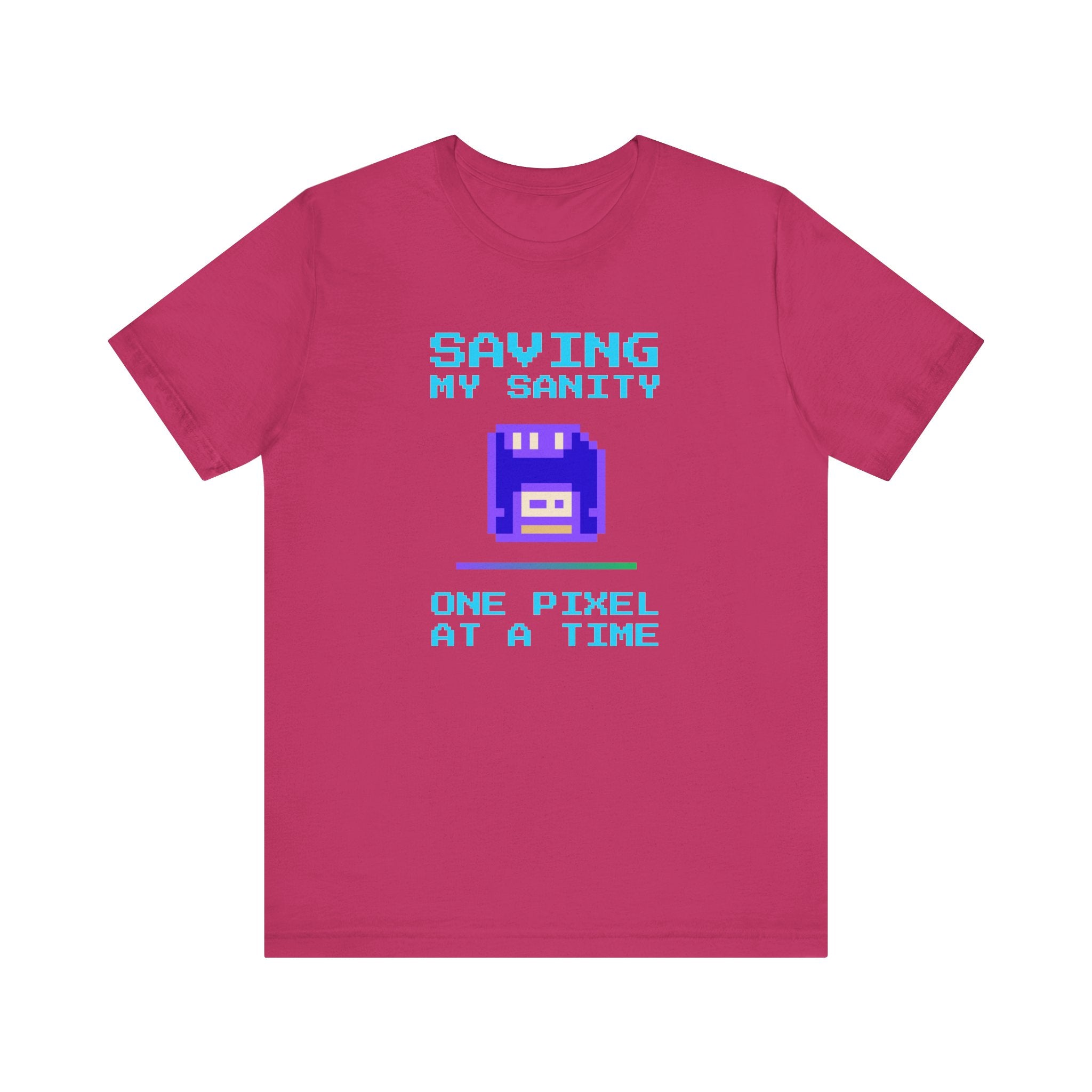 🔥 Saving My Sanity Shirt | Front + Back Design | Gamer Mental Health Tee | Retro Floppy Disk Gaming Humor