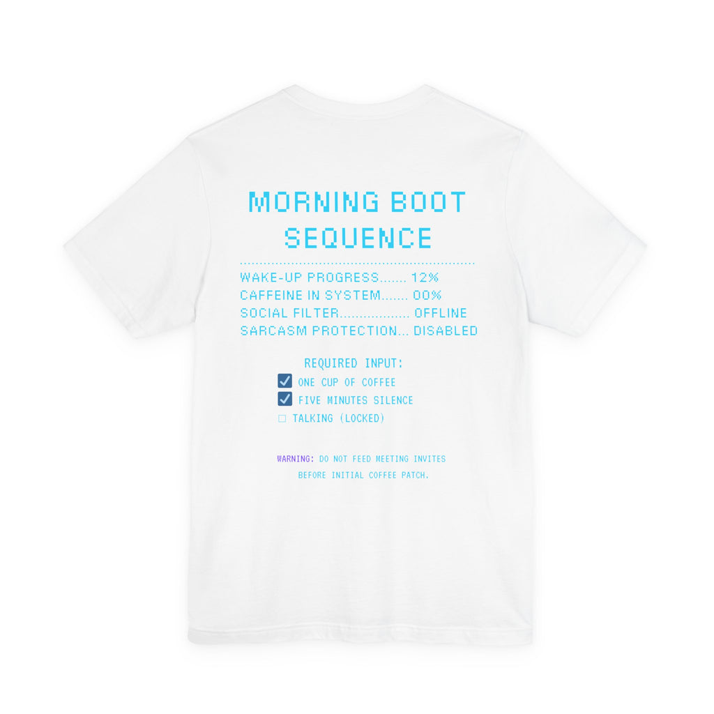 ☕ HUMAN.EXE NEEDS COFFEE Shirt • Insert Coffee to Respawn Gamer Tee • Morning Boot Sequence Pixel T-Shirt • Funny 80s 90s Gamer Gift