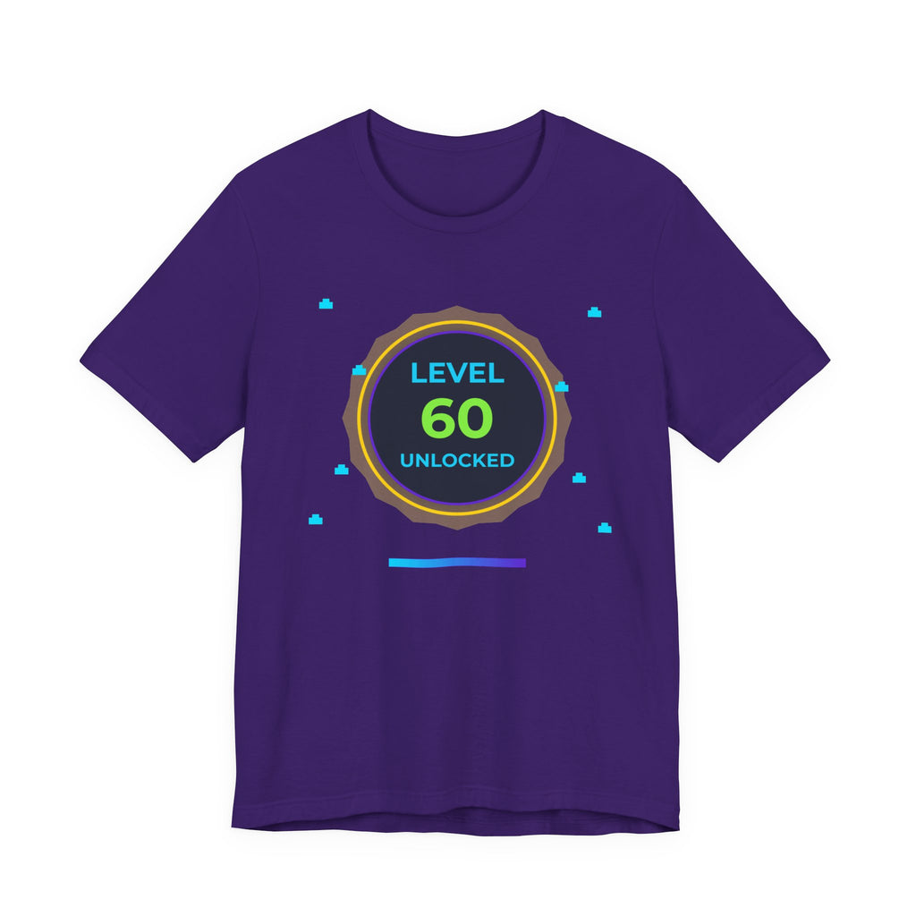 Level 60 Legend Shirt • Front + Back Design • 60th Birthday Gamer Gift • Retro Gaming Tee • Achievement Badge • Milestone Birthday