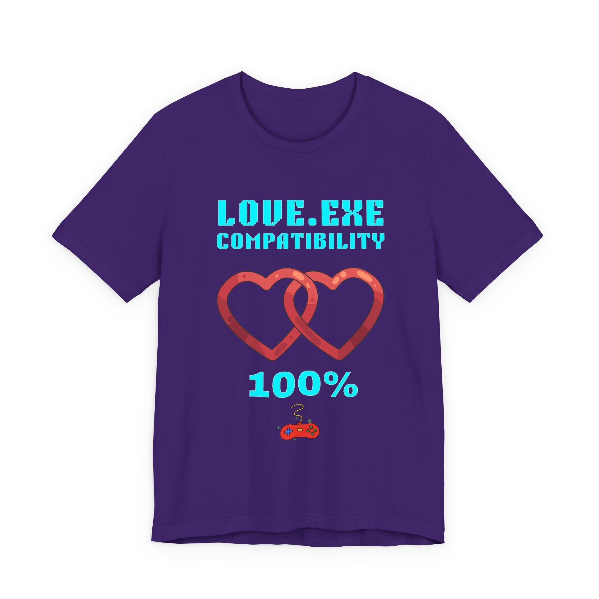 Love Exe Compatibility 100% Shirt | Funny Gamer Couple Gift | Relationship Shirt | Anniversary Gift for Him Her | Matching Couple Tee