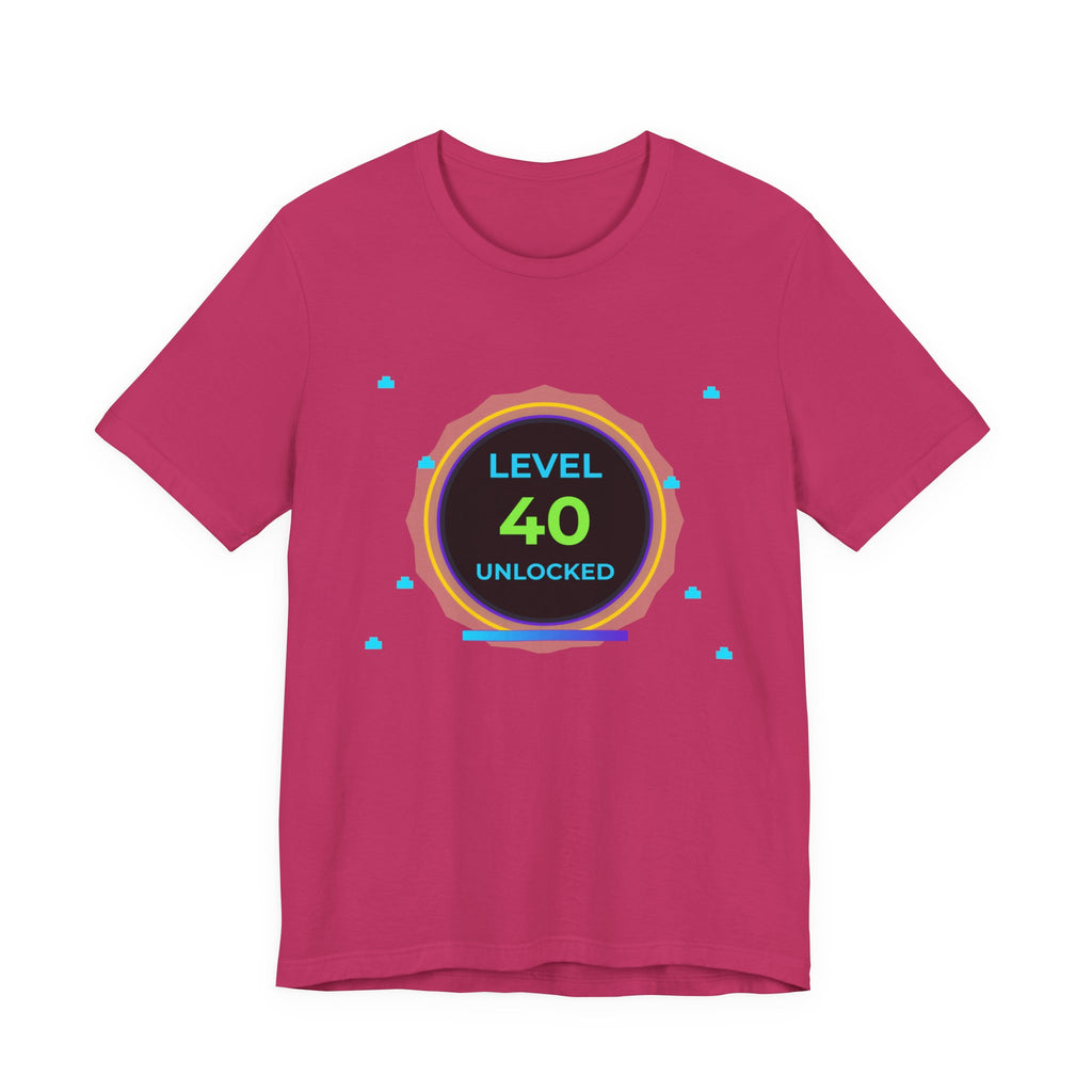 🔥 Level 40 Legend Shirt • Front + Back Design • 40th Birthday Gamer Gift • Retro Gaming Tee • Achievement Badge • Milestone Birthday