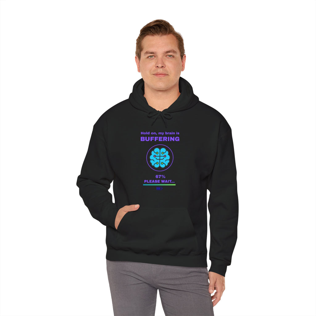 🔥 Brain Buffering Hoodie • 67% Loading Pullover • Funny Gamer Error Hoodie • Front + Back Loading Screen Design • Mental Health Gamer Gift