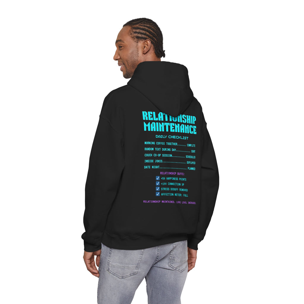 Love Exe Daily Quest Appreciate Player 2 Hoodie | Funny Gamer Couple Gift | Anniversary Gift for Him Her | Gaming Relationship Sweatshirt