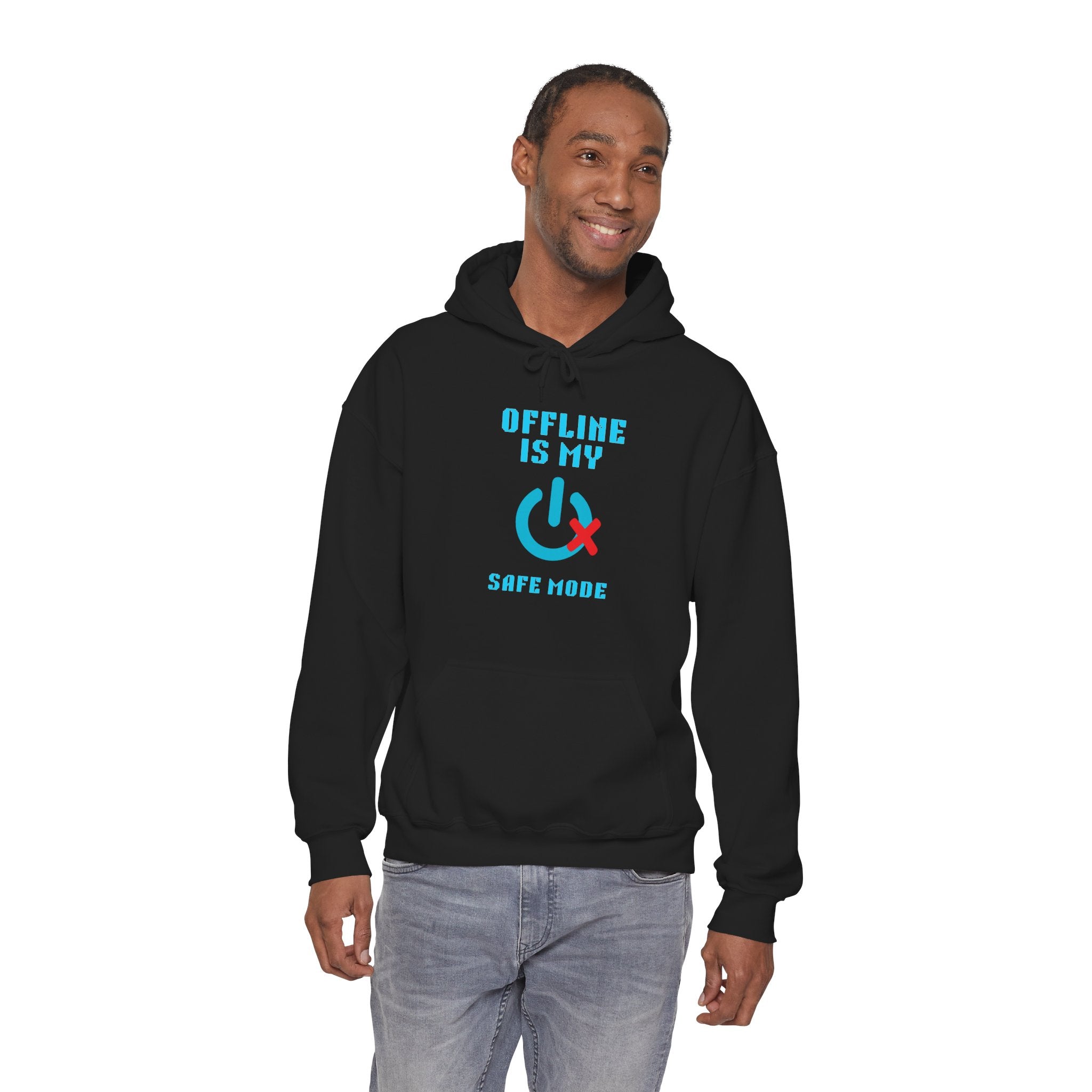 📴 OFFLINE IS MY SAFE MODE Hoodie • Connection Status Offline by Choice Gamer Hoodie • Retro Introvert Sweatshirt • Cozy Solo Quest Gift