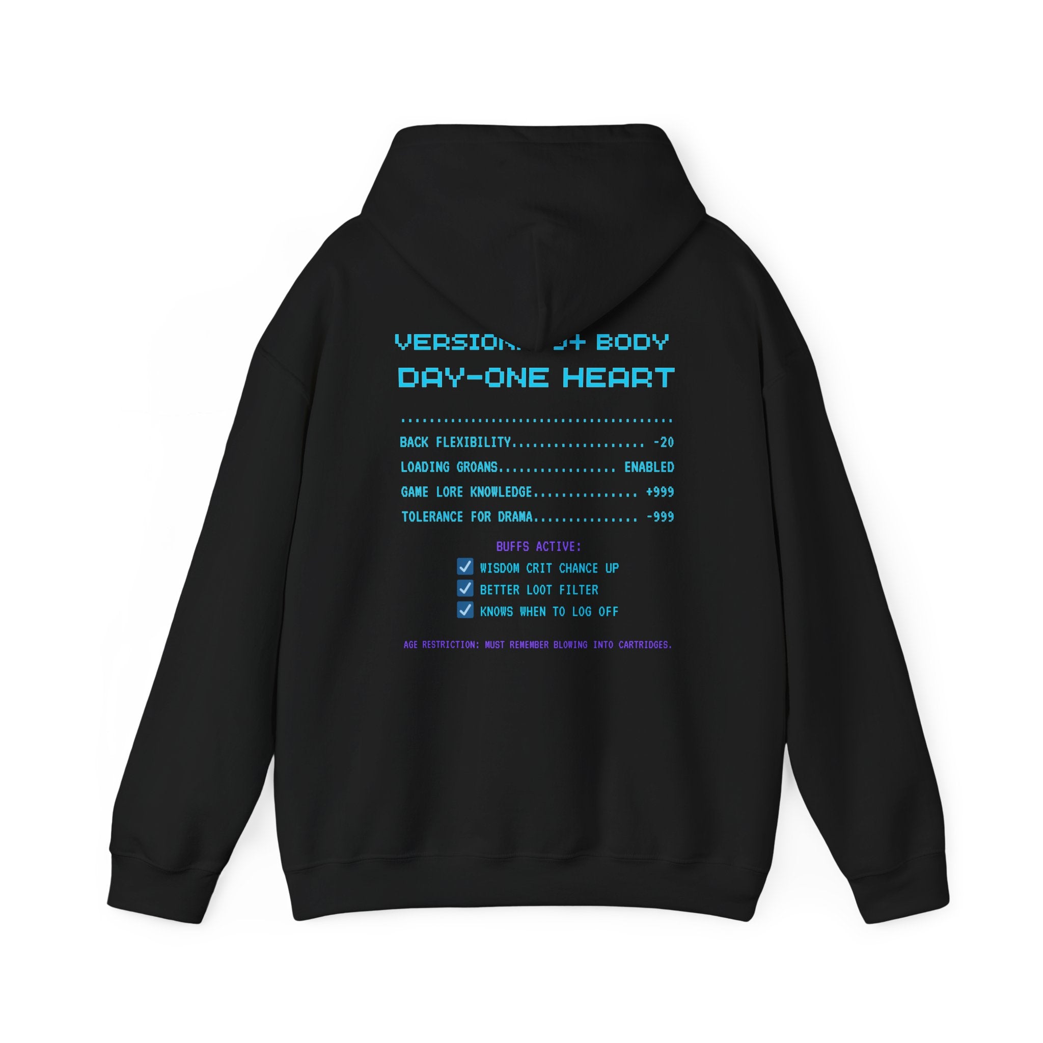 HUMAN.EXE Patched Build Hoodie – Still in Co-Op 40+ Gamer Sweatshirt (Front & Back Print)