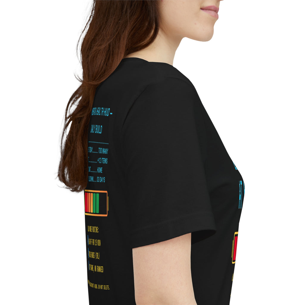 🧠 STRESS LEVELS AT 67% Shirt • Syncing to Calm Mode Gamer Tee • Mental Health HUD Pixel T-Shirt • Retro 80s 90s Gamer Gift for Adults