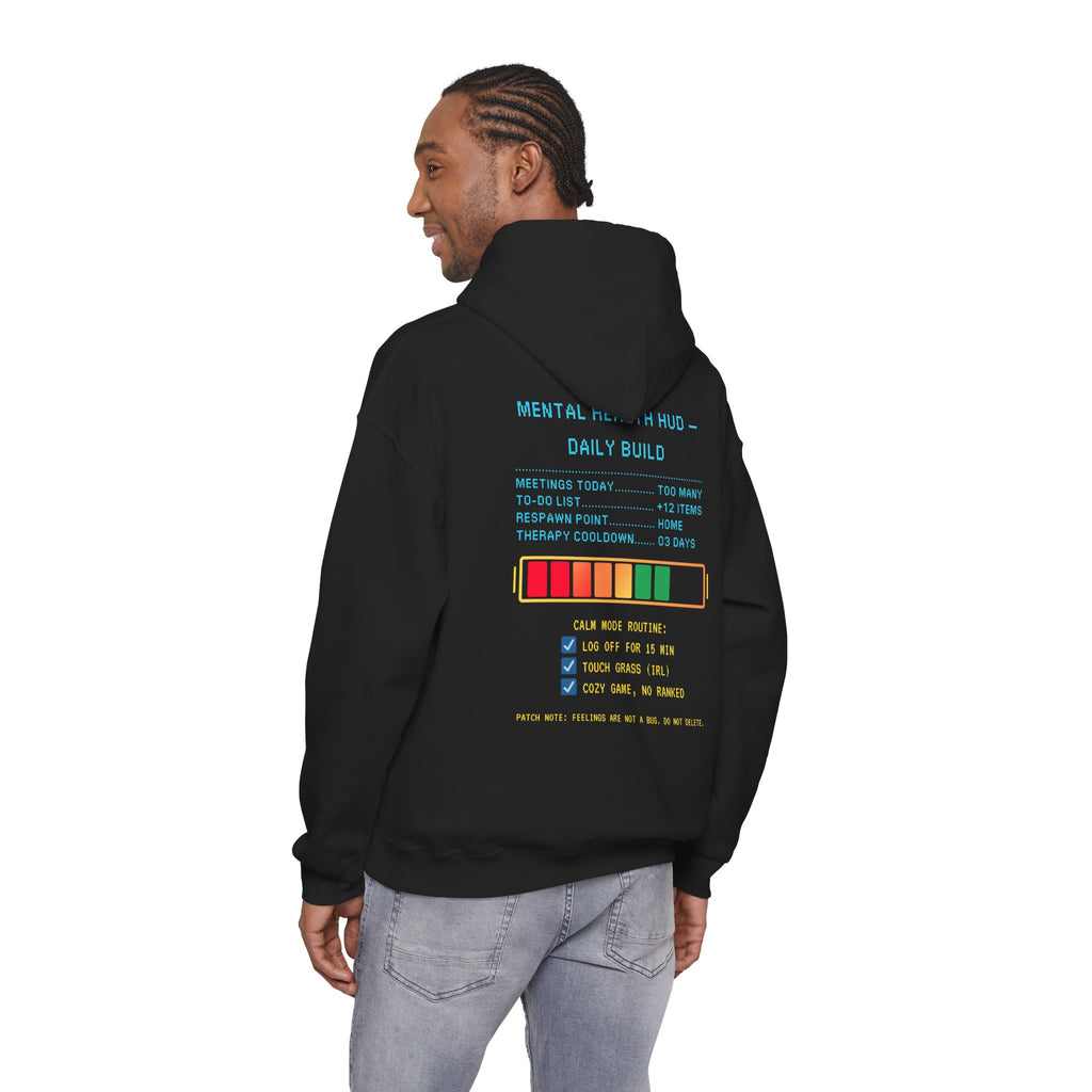 🧠 STRESS LEVELS AT 67% Hoodie • Syncing to Calm Mode Gamer Hoodie • Retro Pixel Mental Health Sweatshirt • Cozy 80s 90s Gamer Gift