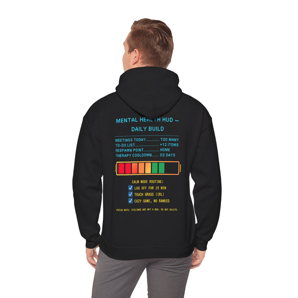 🧠 STRESS LEVELS AT 67% Hoodie • Syncing to Calm Mode Gamer Hoodie • Retro Pixel Mental Health Sweatshirt • Cozy 80s 90s Gamer Gift