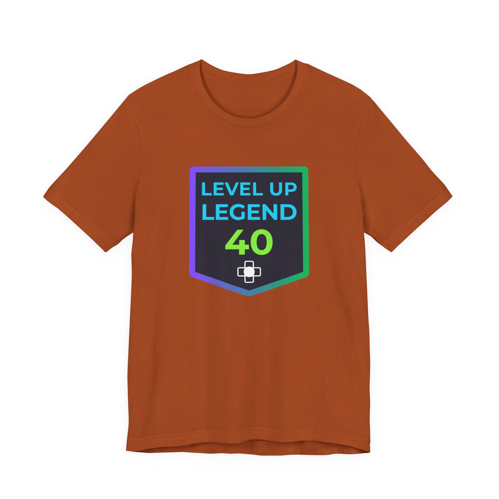 🔥 Level 40 Legend Shirt • Front + Back Design • 40th Birthday Gamer Gift • Retro Gaming Tee • Achievement Badge Design • Milestone Birthday