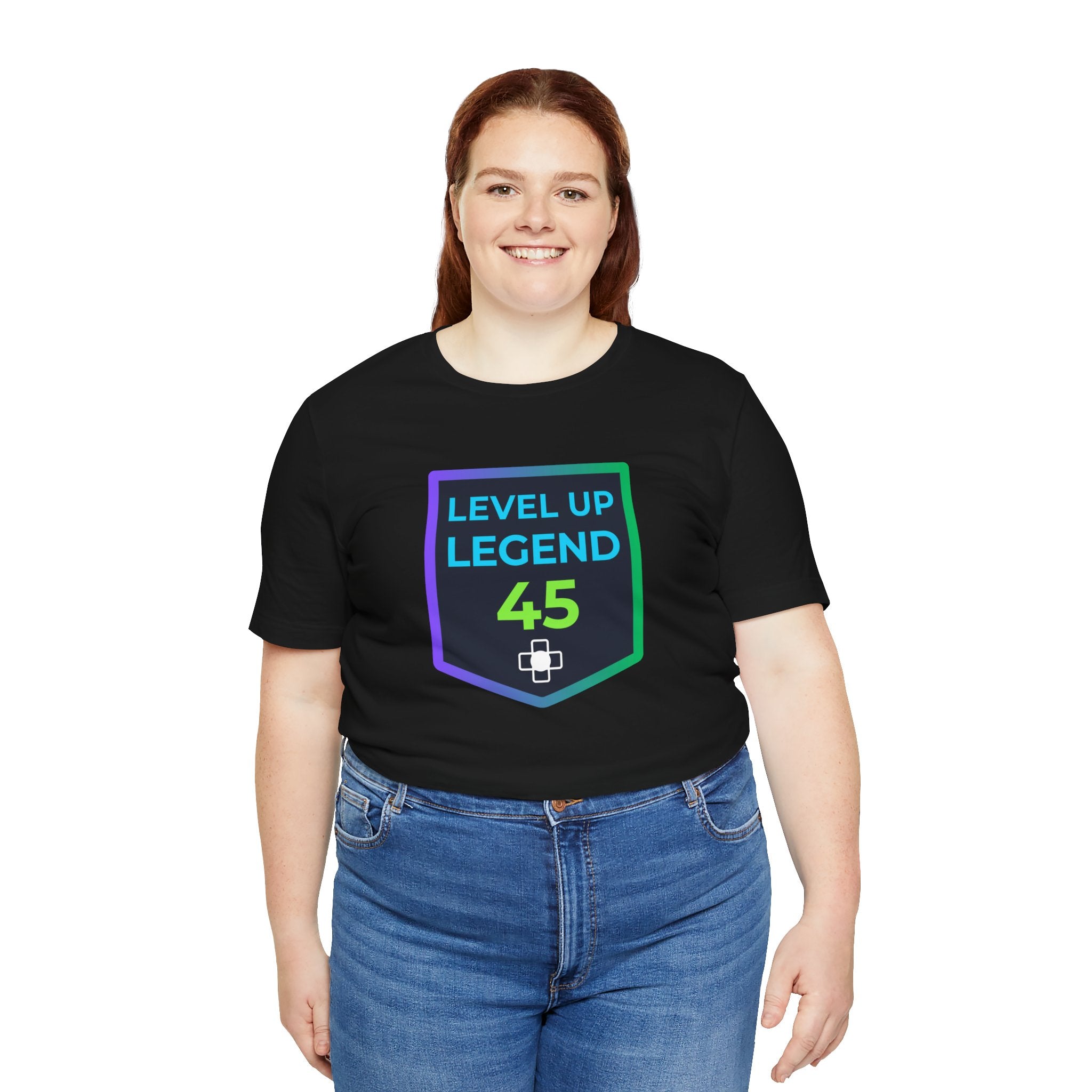 🔥 Level 45 Legend Shirt • Front + Back Design • 45th Birthday Gamer Gift • Retro Gaming Tee • Achievement Badge Design • Milestone Birthday