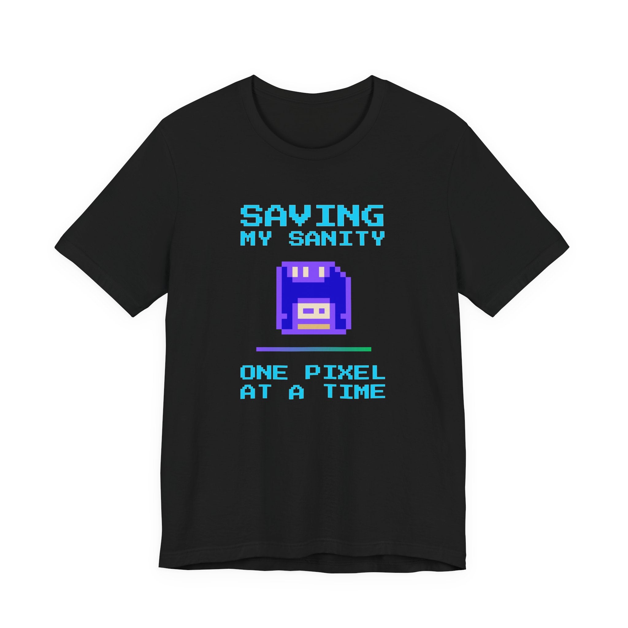 🔥 Saving My Sanity Shirt | Front + Back Design | Gamer Mental Health Tee | Retro Floppy Disk Gaming Humor