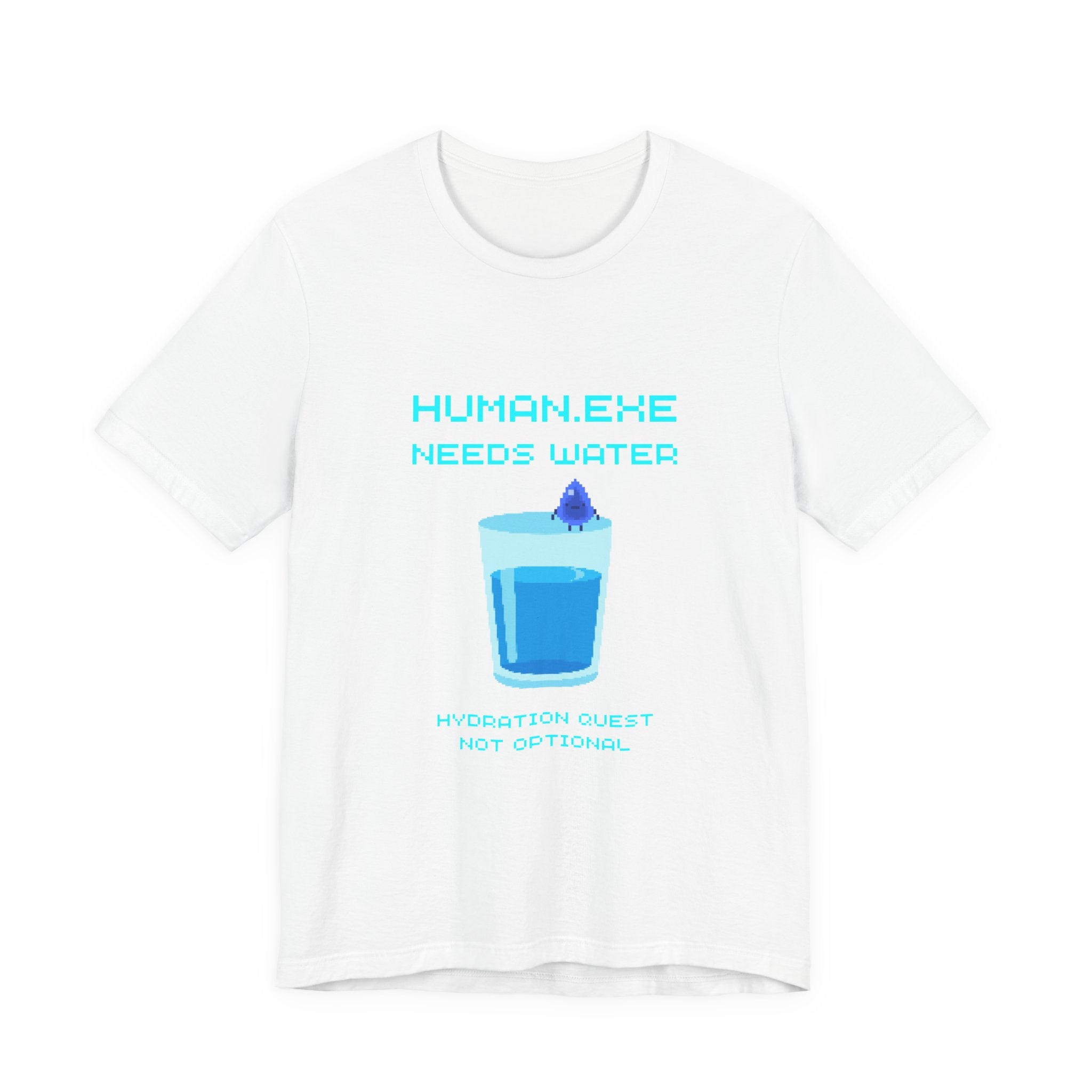 💧 HUMAN.EXE NEEDS WATER Shirt • Hydration Quest Gamer Tee • Retro 80s 90s Video Game T-Shirt • Funny Introvert Gift for Gamers