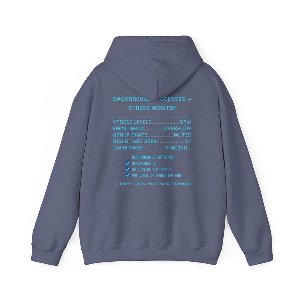 🧠 SYSTEM STILL LOADING Hoodie • Please Don’t Unplug Me Gamer Hoodie • Retro Pixel Stress Monitor Sweatshirt • Cozy 80s 90s Gamer Gift