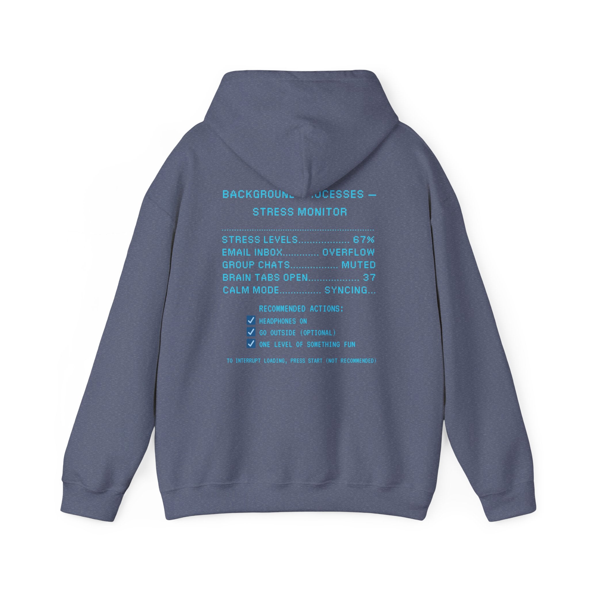 🧠 SYSTEM STILL LOADING Hoodie • Please Don’t Unplug Me Gamer Hoodie • Retro Pixel Stress Monitor Sweatshirt • Cozy 80s 90s Gamer Gift