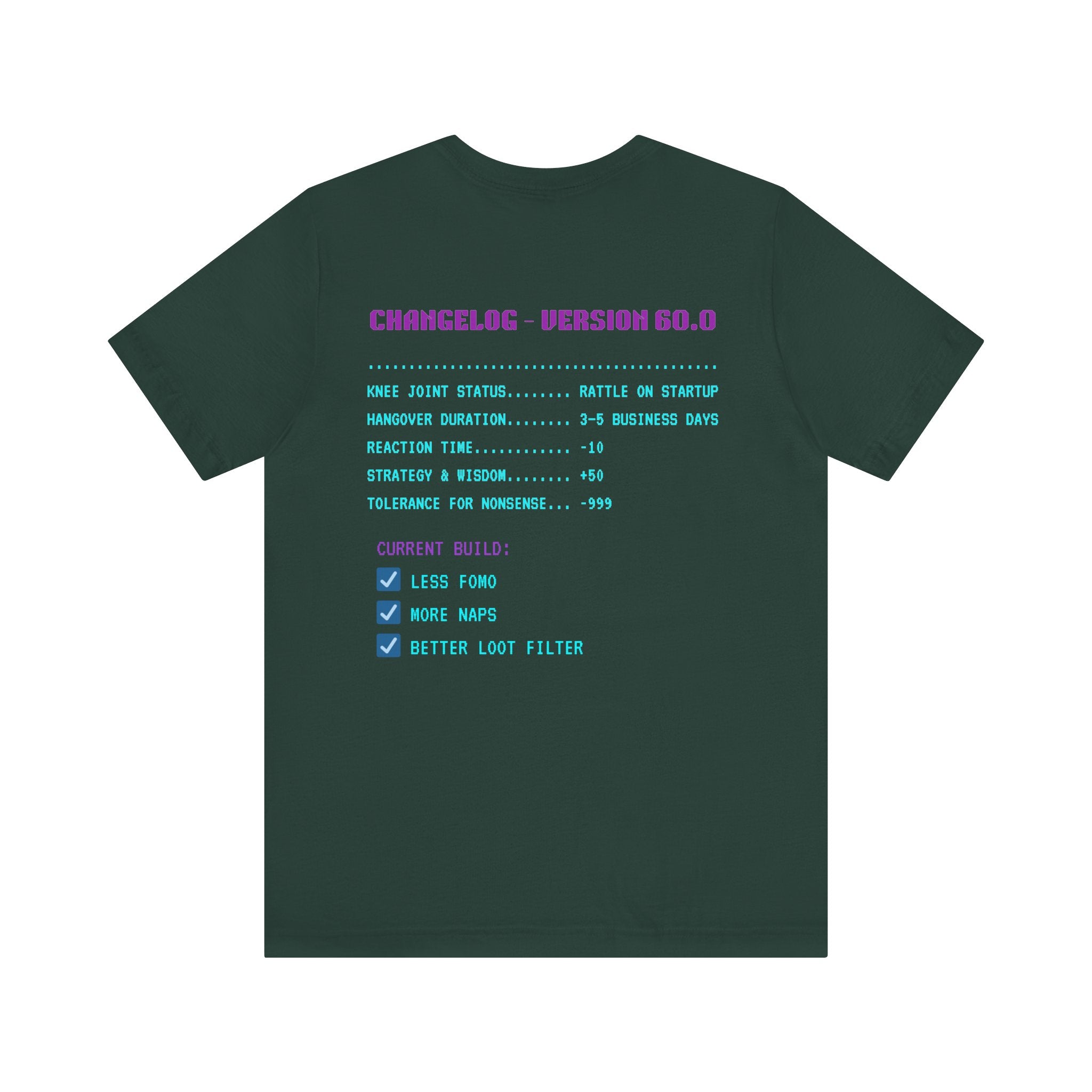 🎮 HUMAN.EXE Patch Notes v60.0 Shirt • Funny 60th Birthday Gamer T-Shirt • Retro Changelog Tee for 80s 90s Gamers • Level 60 Upgrade Gift