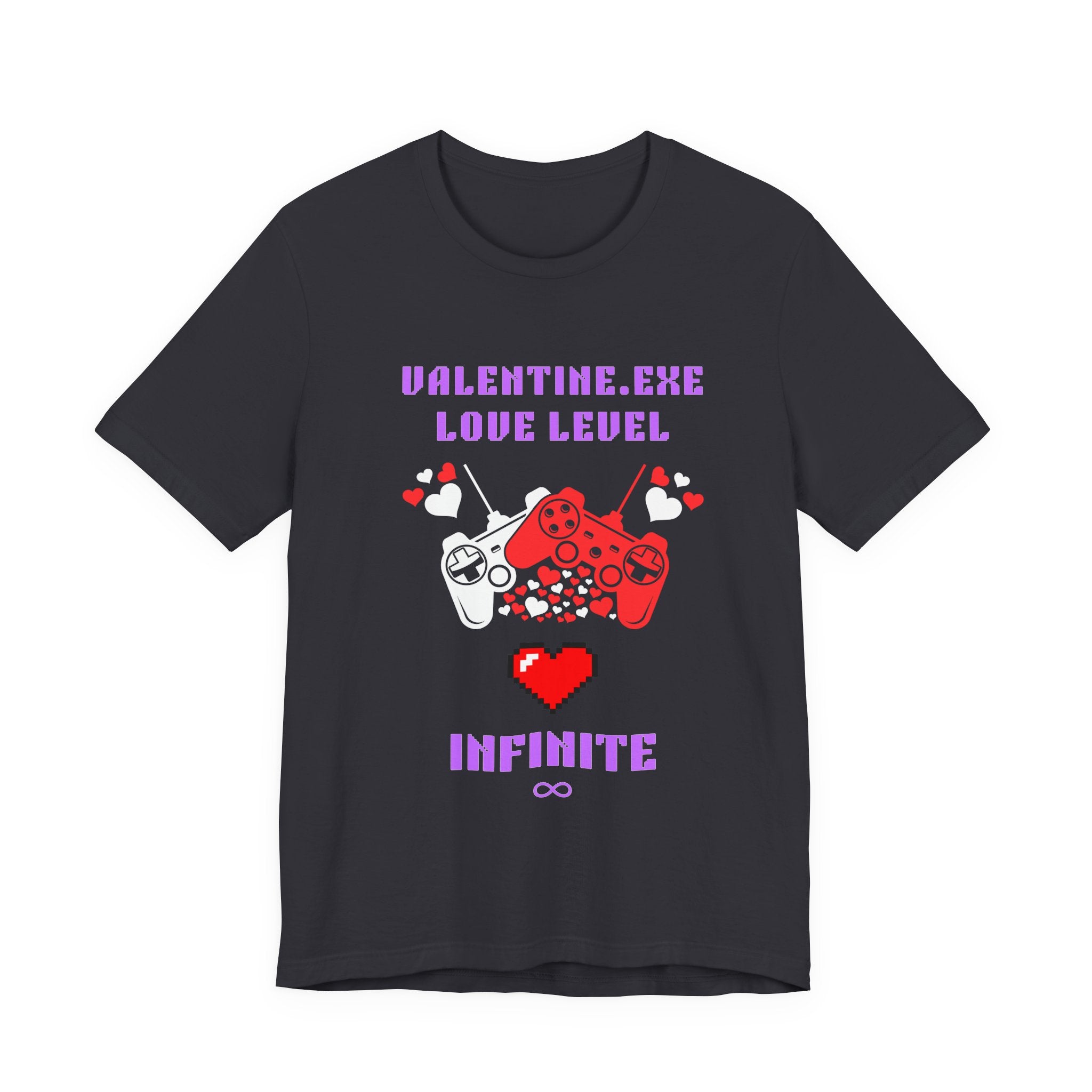 Valentine Exe Love Level Infinite Shirt | Funny Gamer Valentines Day Gift | Unique Gift for Him Her | Retro Gaming Tee | Romance Gift