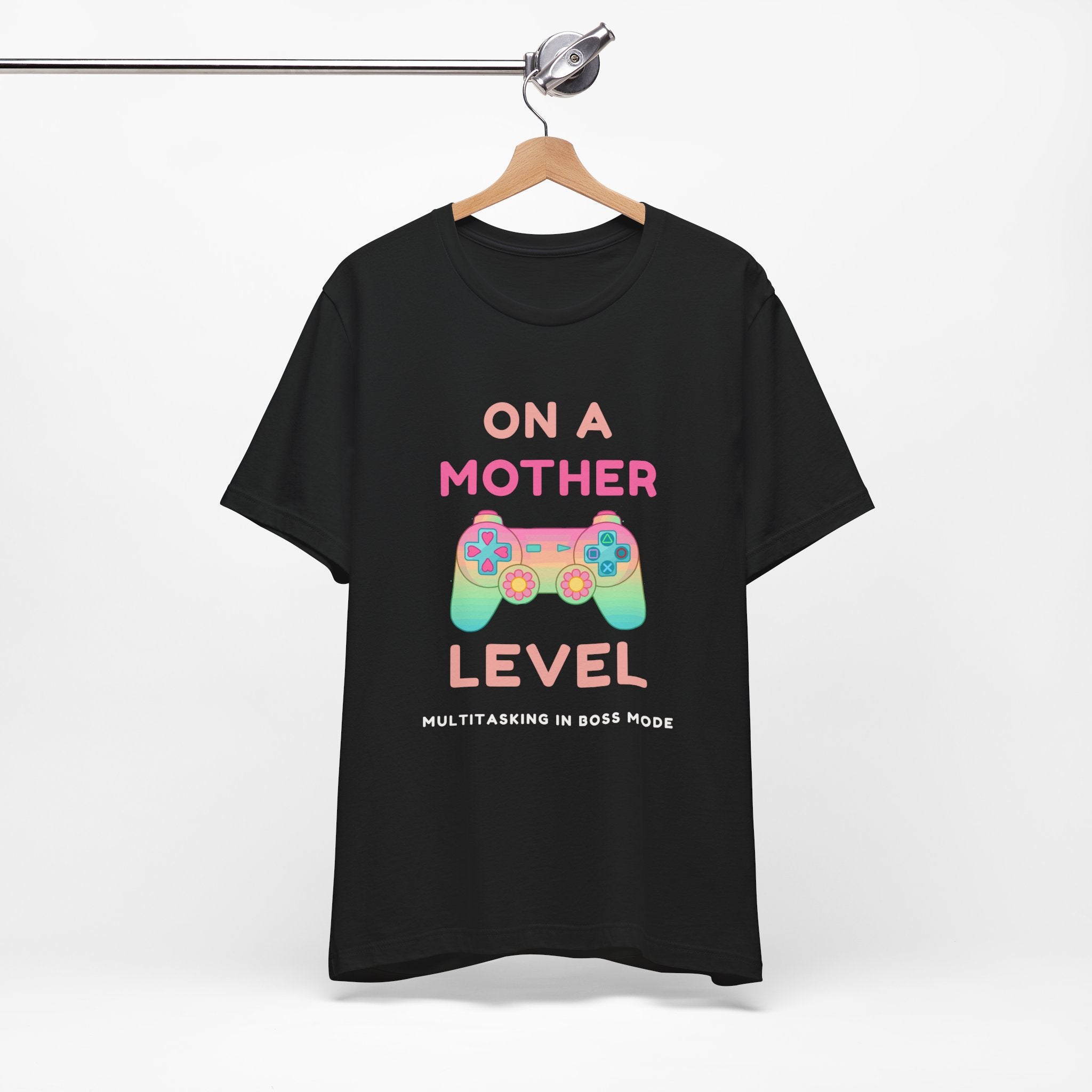 On a Mother Level – Multitasking in Boss Mode Gamer Mom Shirt (Front & Back Print)