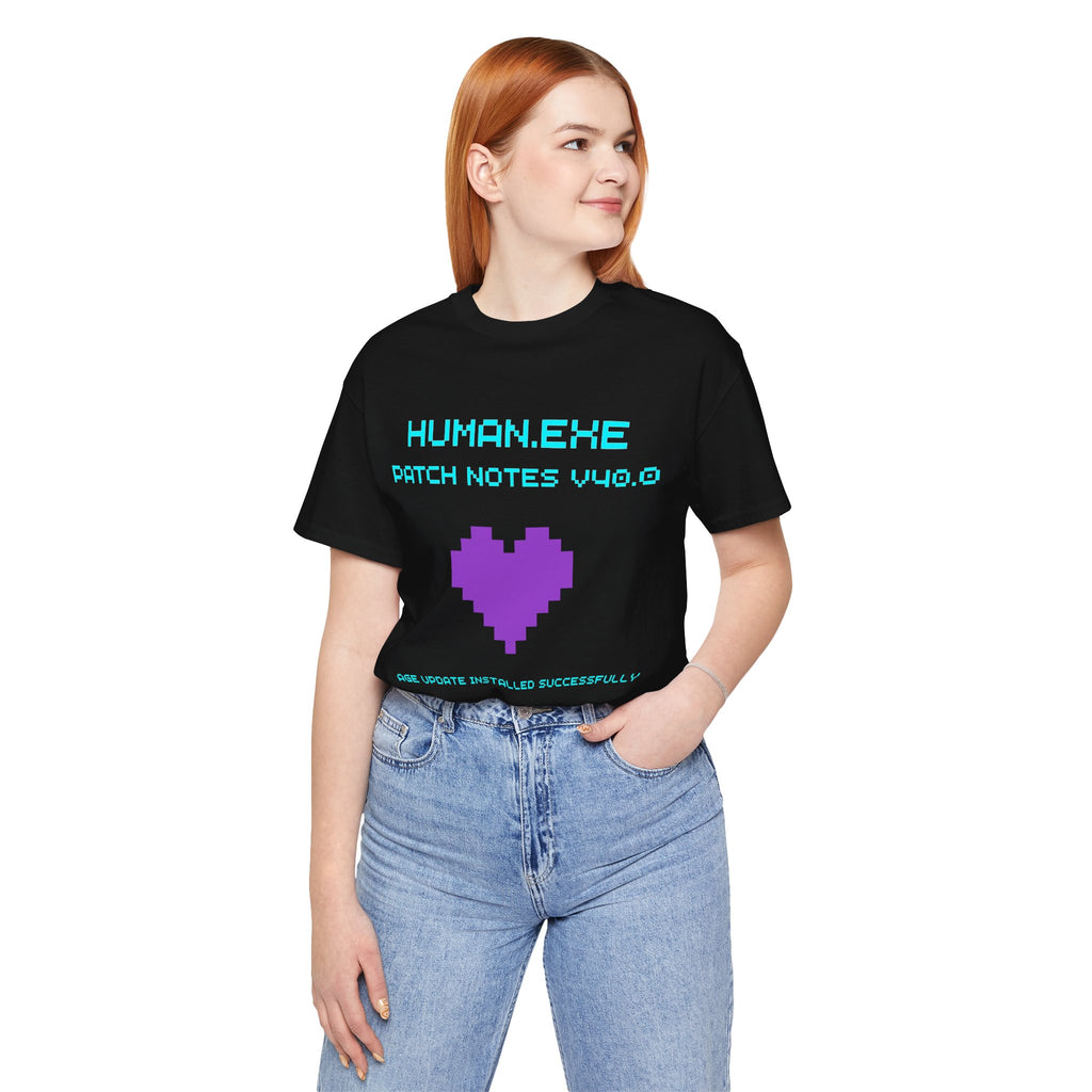 🎮 HUMAN.EXE Patch Notes v40.0 Shirt • Funny 40th Birthday Gamer T-Shirt • Retro Changelog Tee for 80s 90s Gamers • Level 40 Upgrade Gift