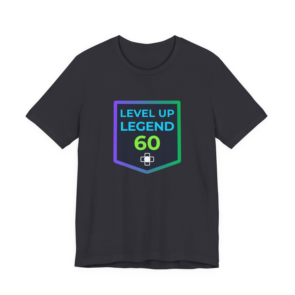 🔥 Level 60 Legend Shirt • Retro Gamer 60th Birthday Gift • Front + Back Design • Achievement Badge Tee • Milestone Gaming Shirt