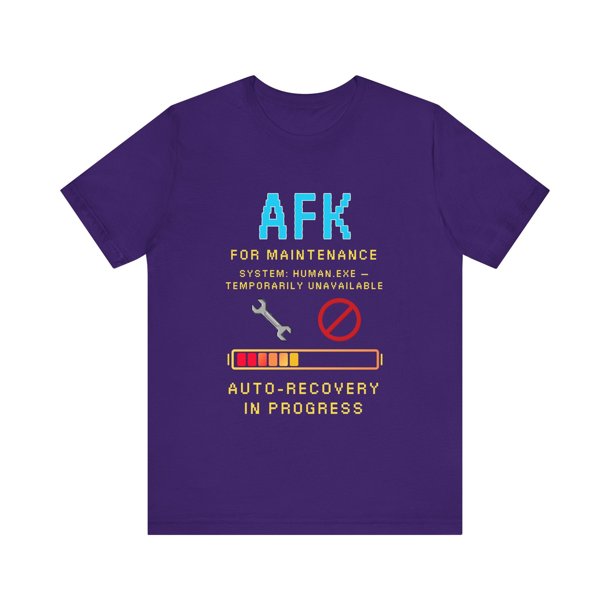 🛠️ AFK FOR MAINTENANCE Shirt • Self-Care Mode Gamer T-Shirt • Retro Pixel AFK Tee for Introverts • 80s 90s Video Game Gift
