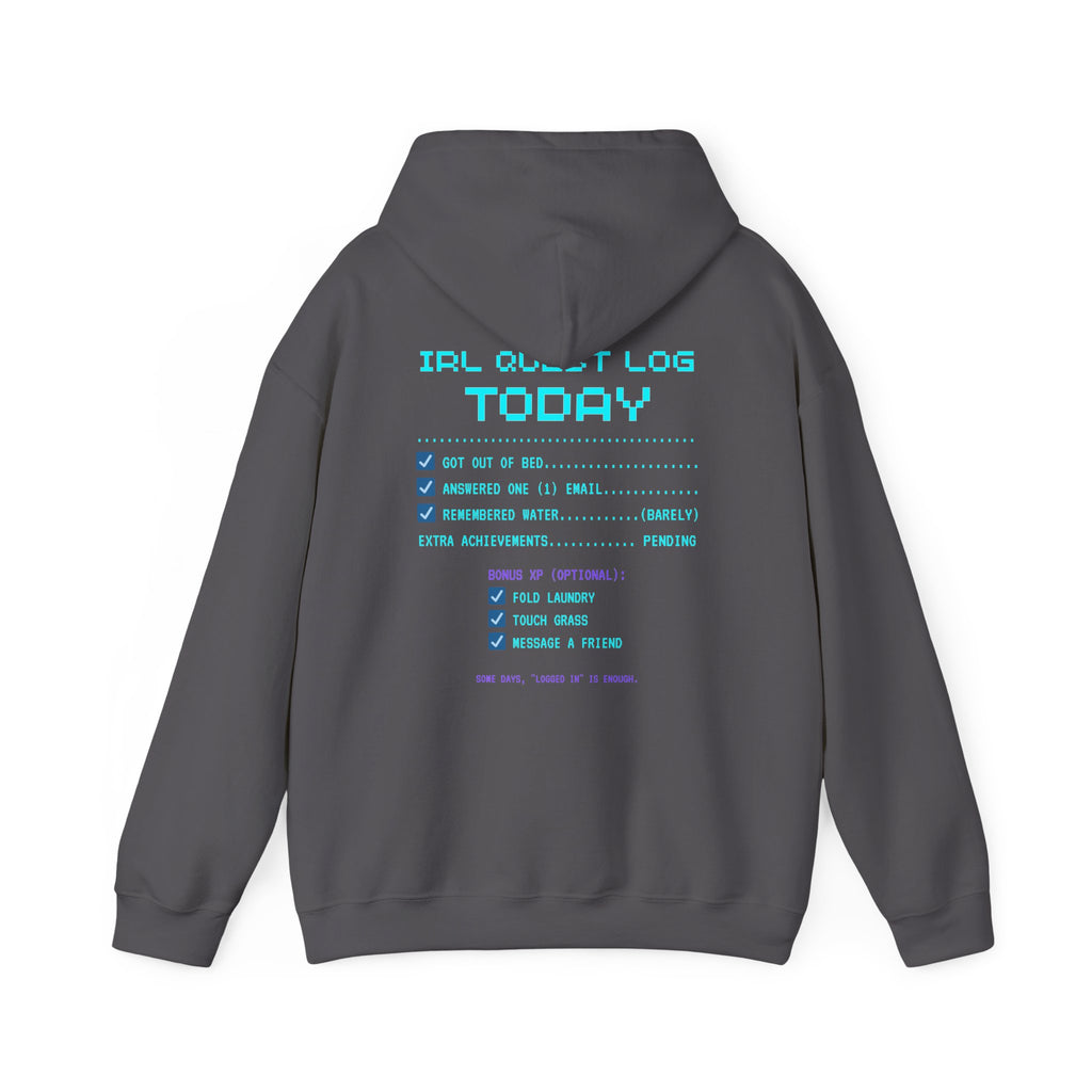 Daily Quests: Bare Minimum Completed Hoodie – Streak Still Alive (Front & Back Print)