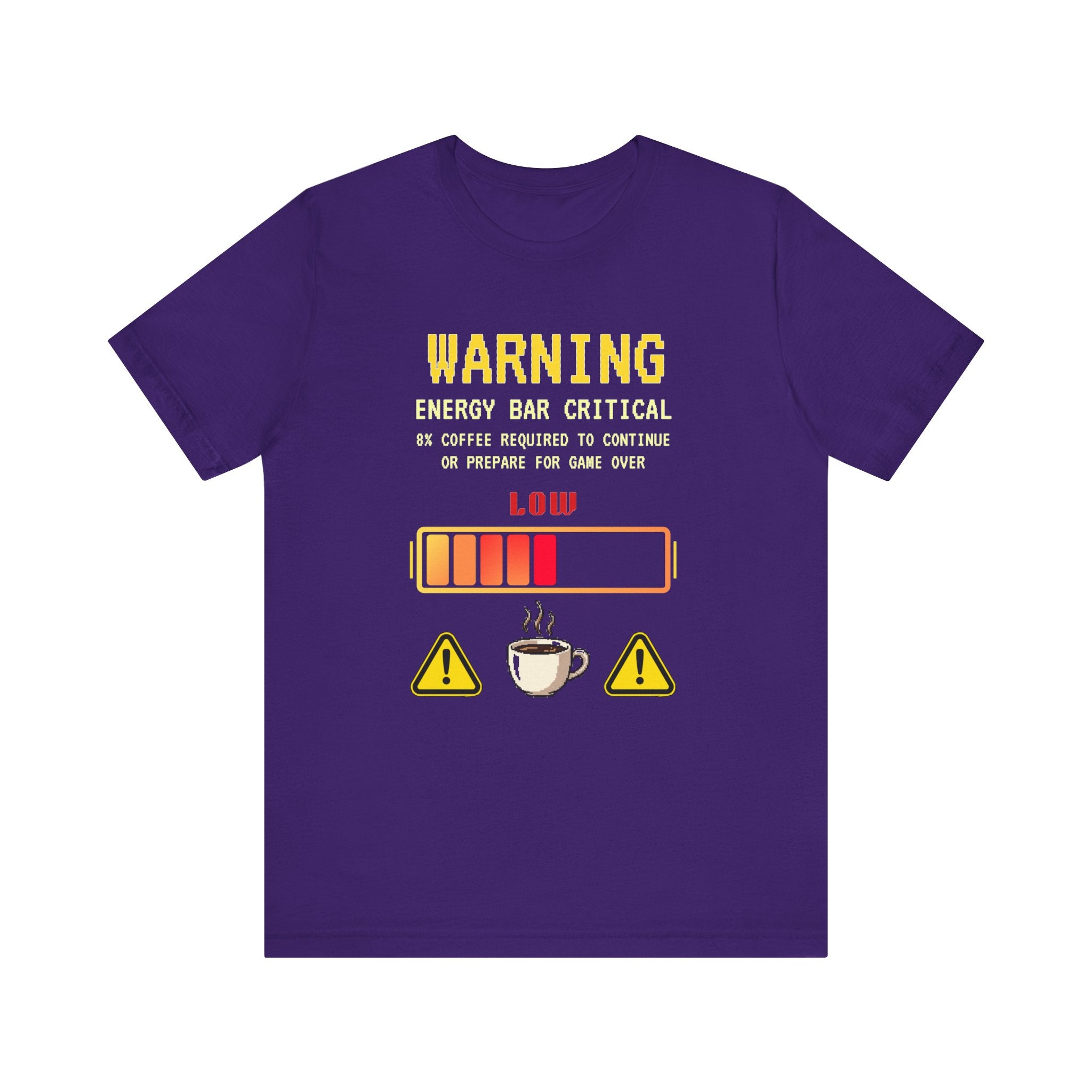 🔥 Low Energy Gamer Shirt • Caffeine Required to Respawn • Funny Coffee Addict Tee • System Critical T-Shirt • Gamer & Coffee Lover Gift