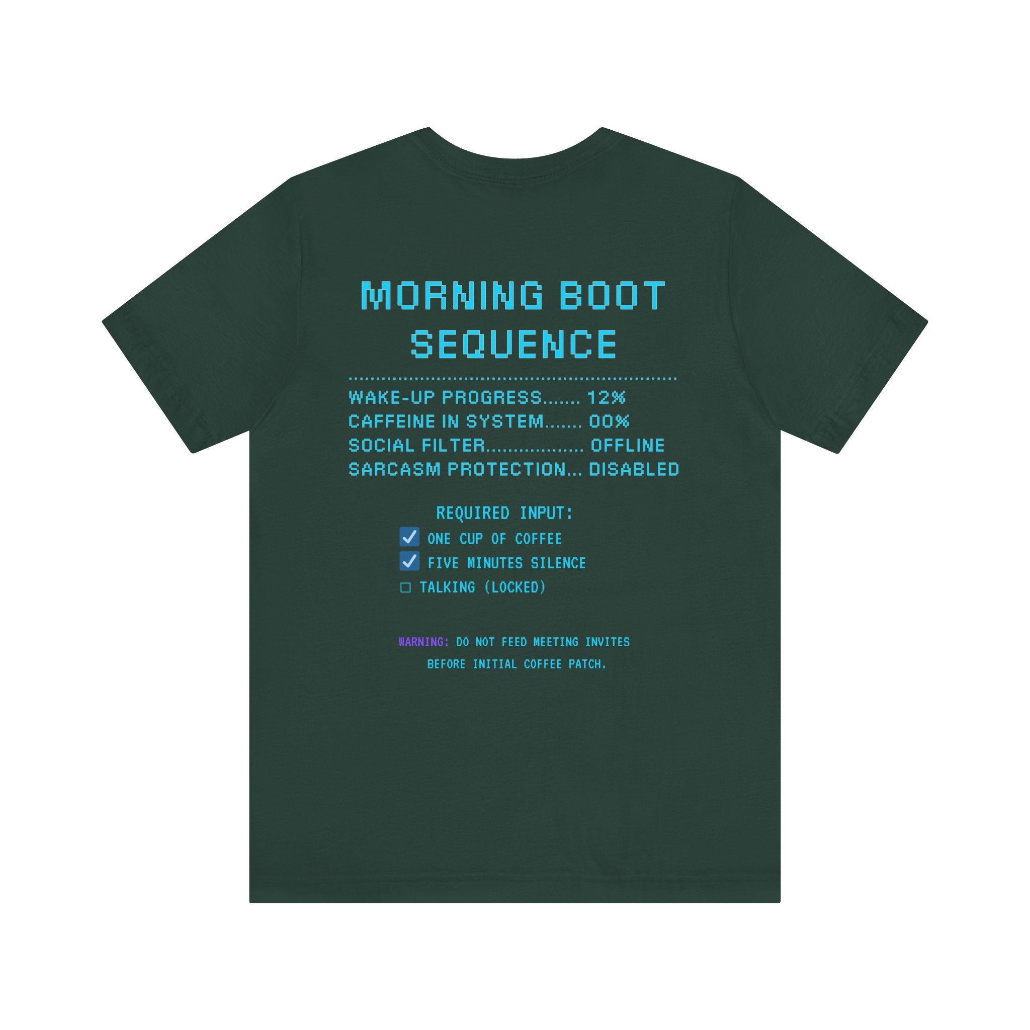 ☕ HUMAN.EXE NEEDS COFFEE Shirt • Insert Coffee to Respawn Gamer Tee • Morning Boot Sequence Pixel T-Shirt • Funny 80s 90s Gamer Gift
