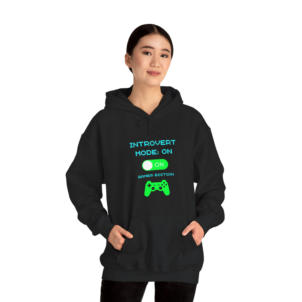 Introvert Mode: On – Gamer Edition Hoodie (Front & Back Print Introvert Gamer Sweatshirt)
